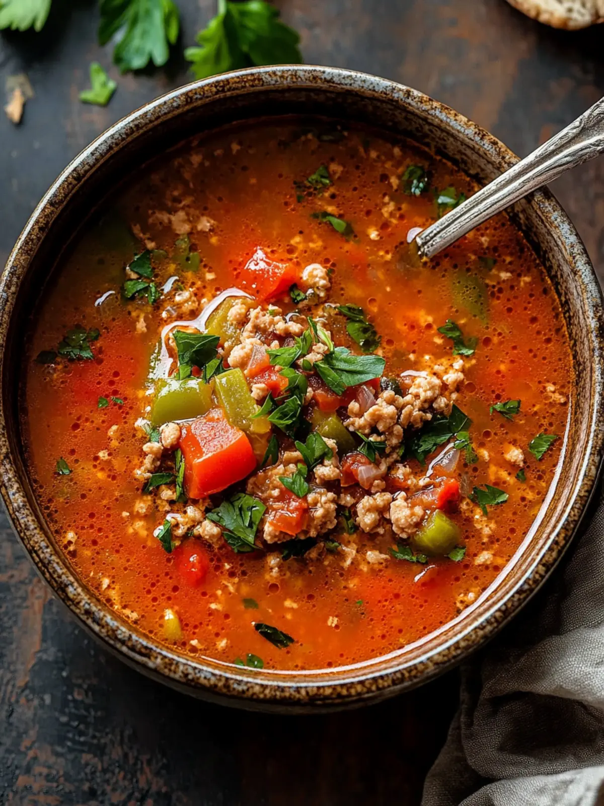 Keto Stuffed Pepper Soup
