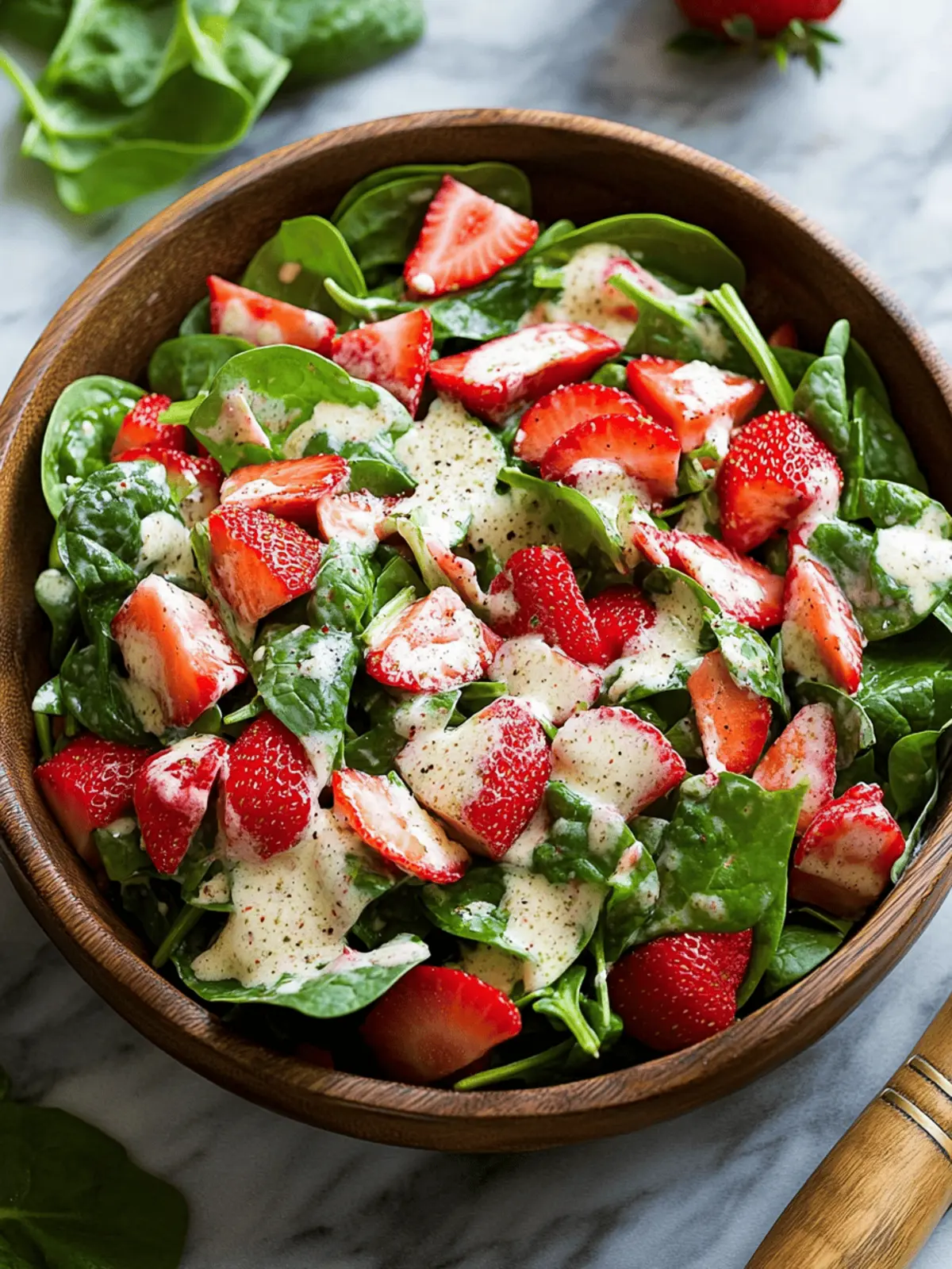 Easy Strawberry Spinach Salad