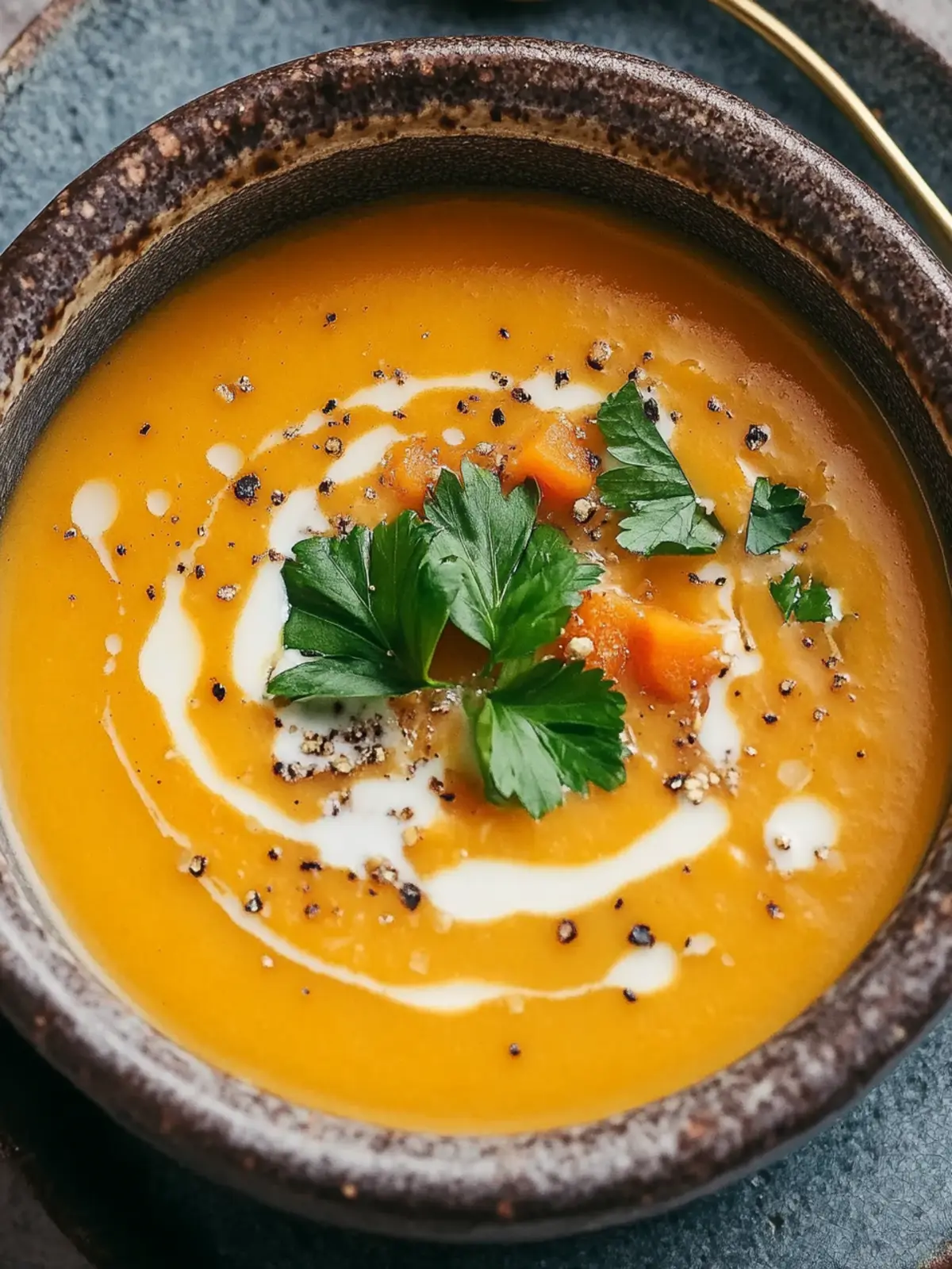 Healthy Creamy Carrot Coconut Soup With Ginger