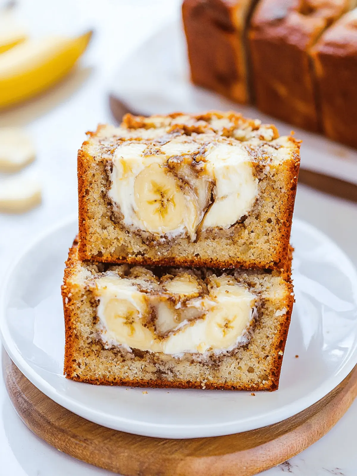 Cream Cheese-Filled Banana Bread