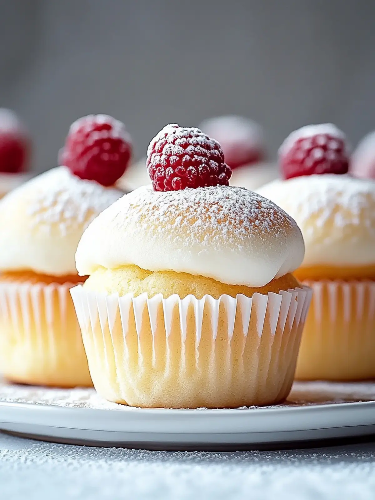 Fluffy Cotton Cheesecake Cupcakes with Japanese Style