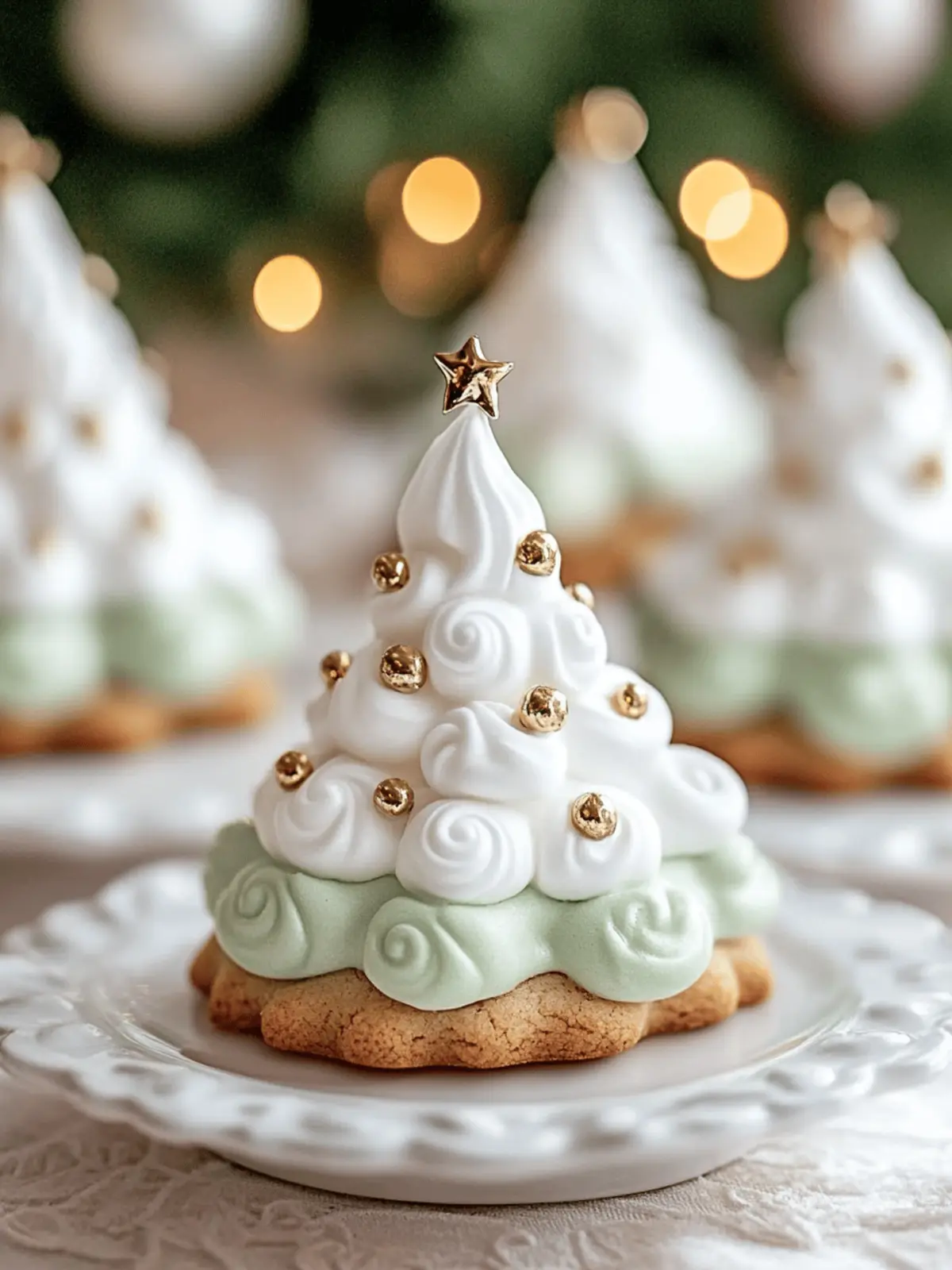 Tree Meringue Cookies