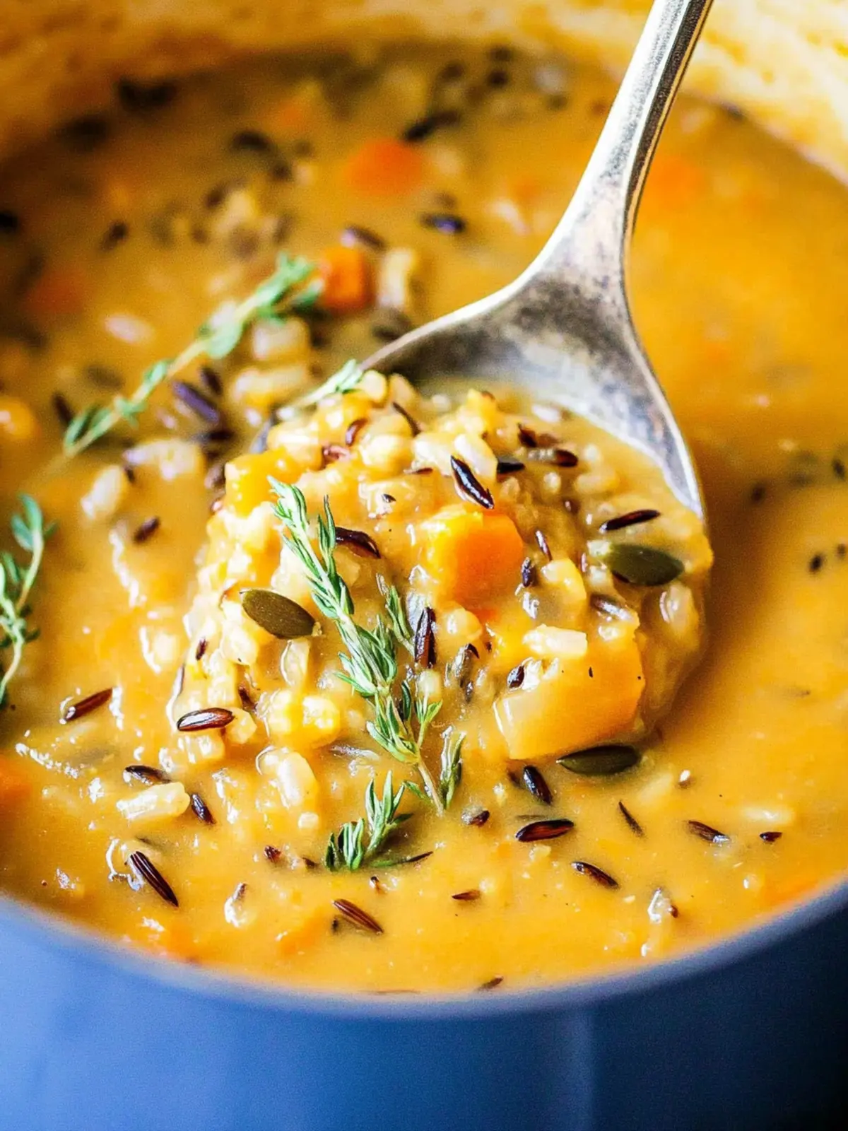 Nourishing Vegan Pumpkin Wild Rice Soup