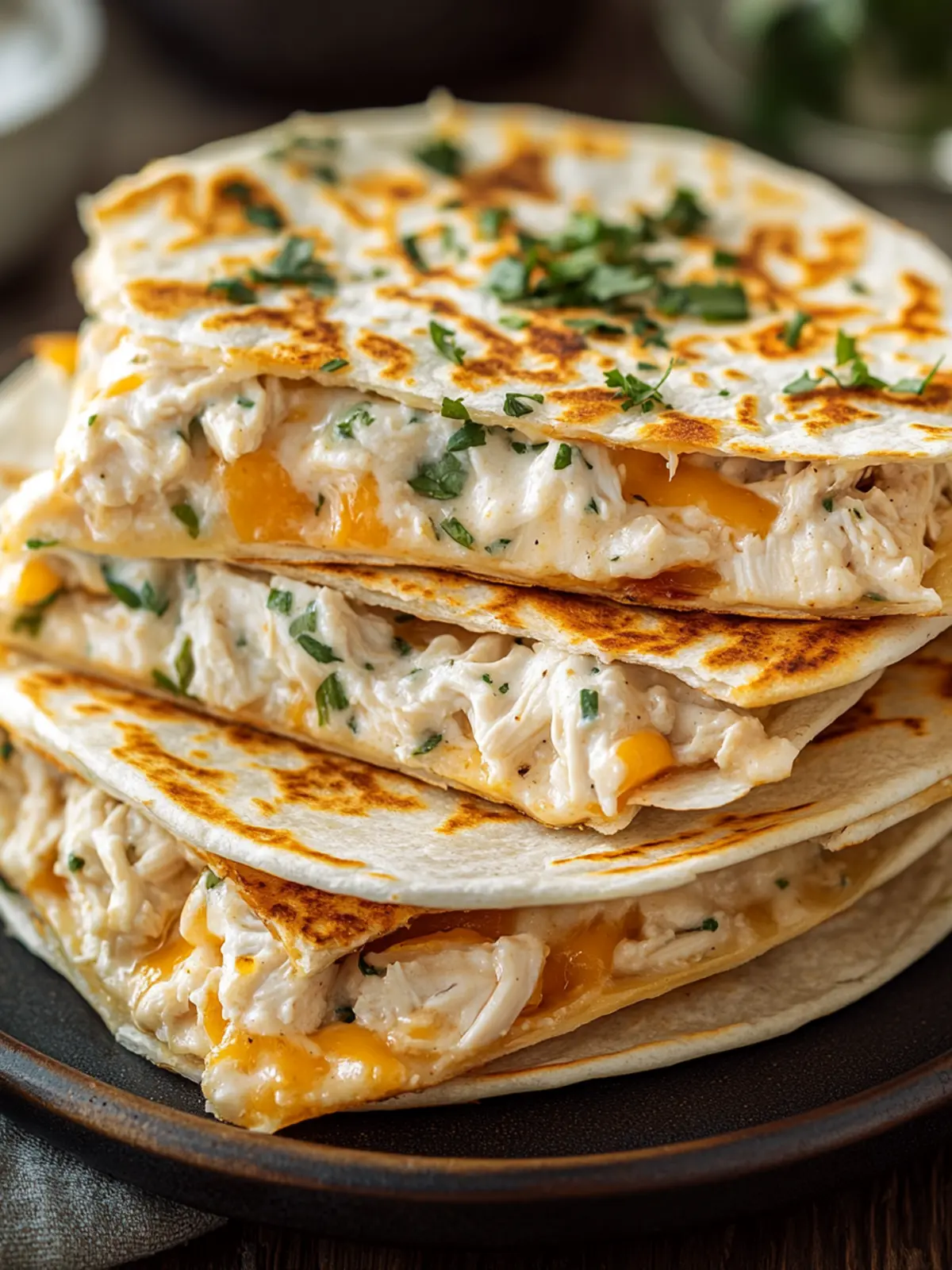 High-Protein Chicken Ranch Quesadilla