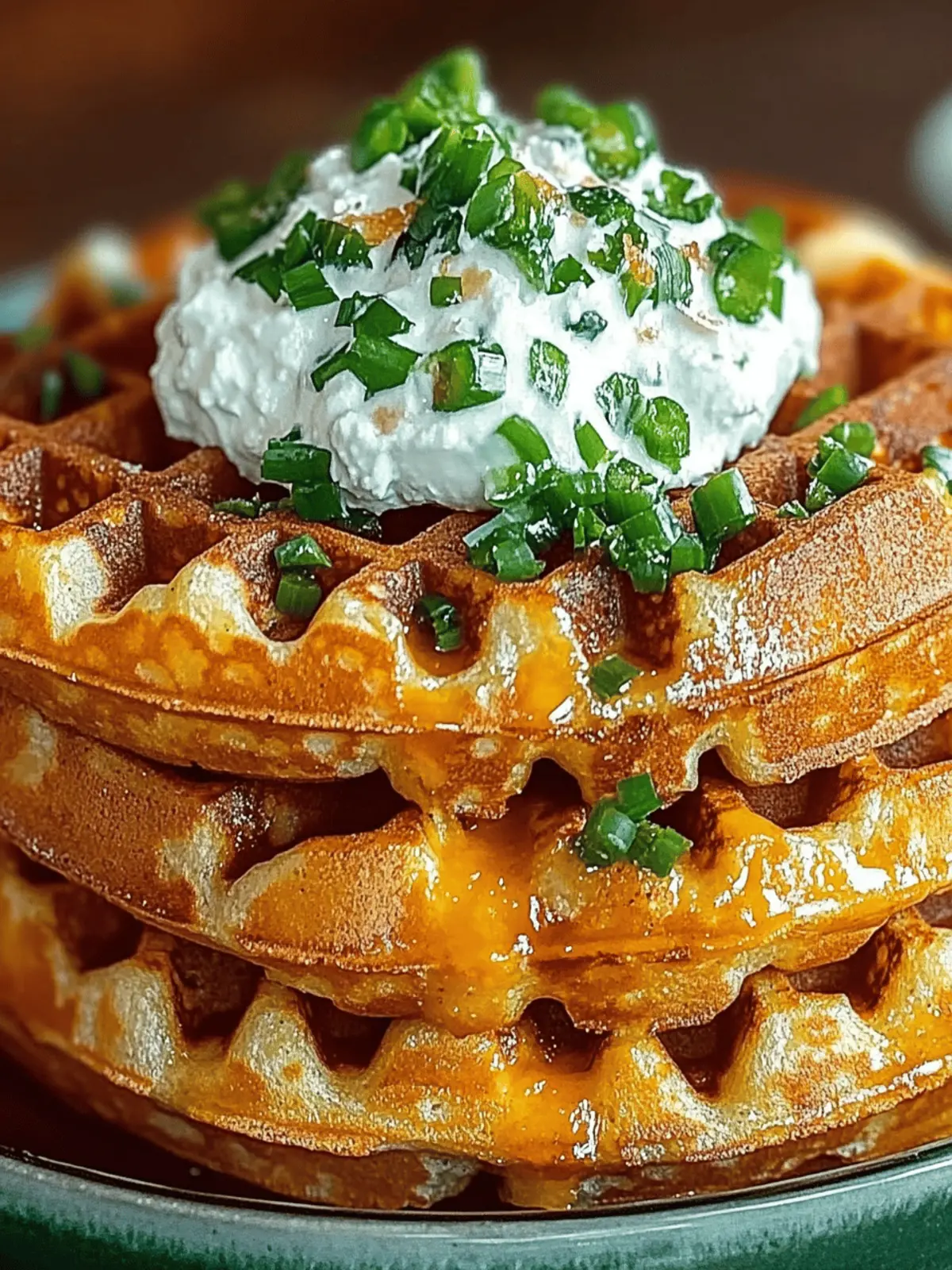Cheddar Jalapeño Cornbread Waffles