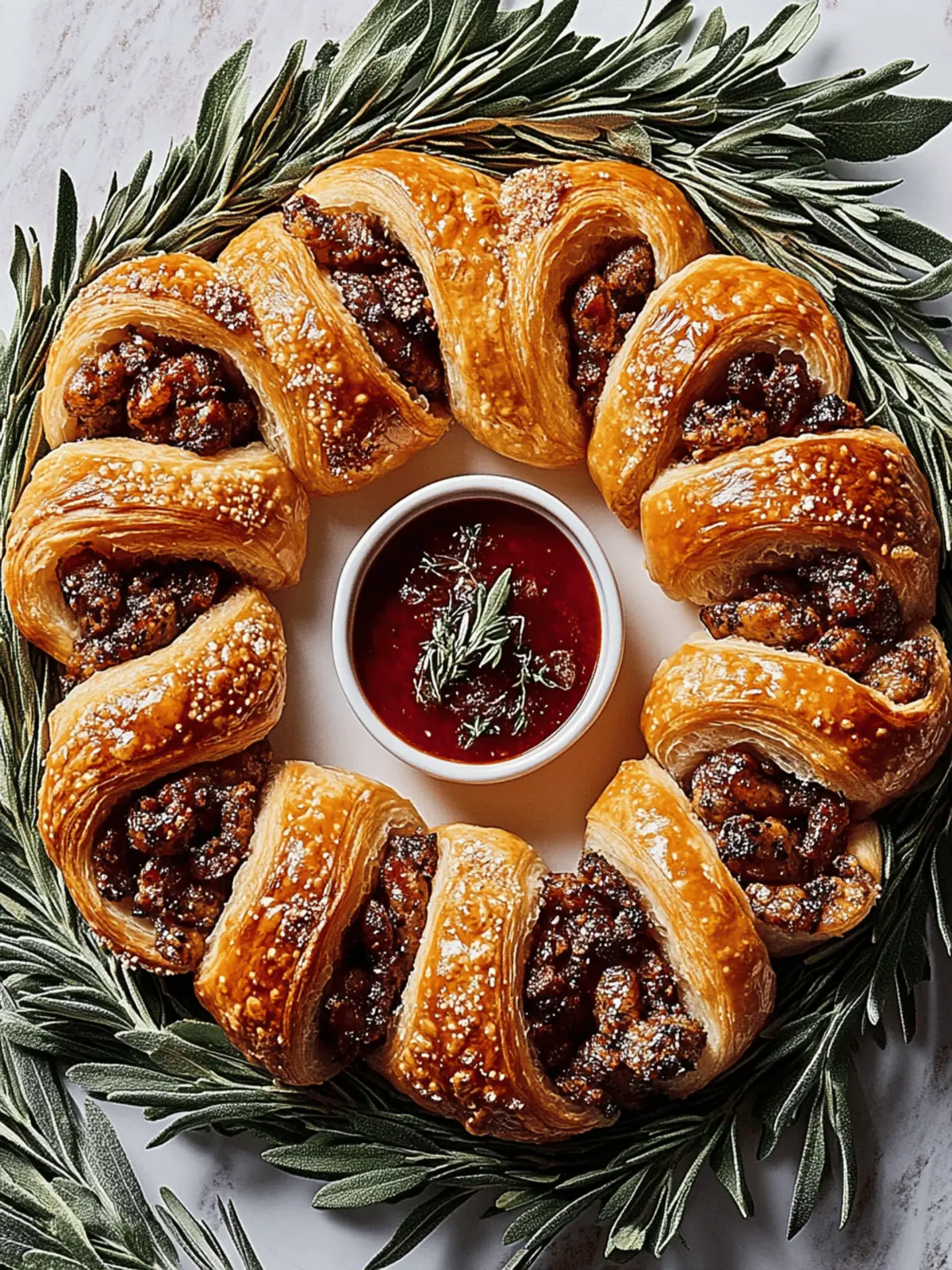Sausage Roll Wreath