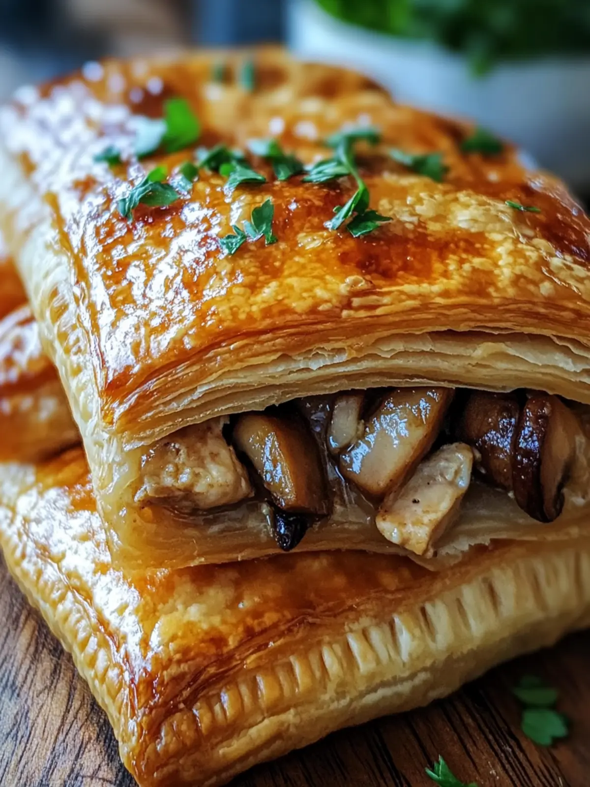 Savory Chicken and Mushroom Puff Pastry
