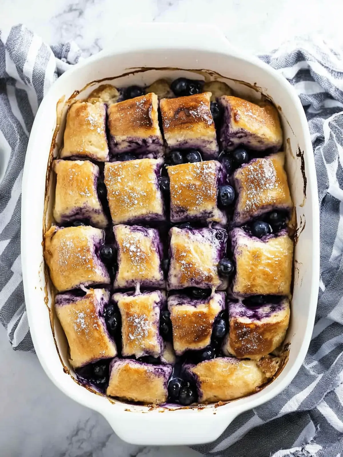 Overnight Blueberry French Toast Casserole