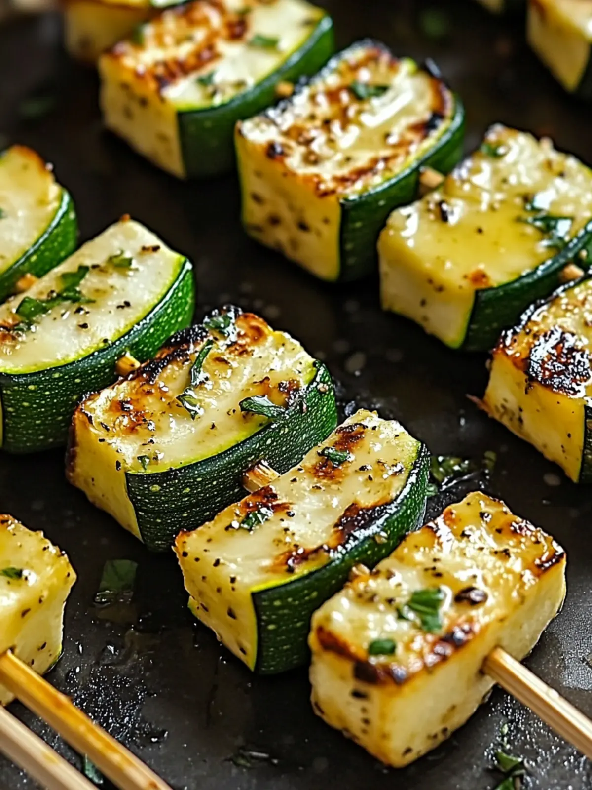 Garlic Butter Zucchini Skewers