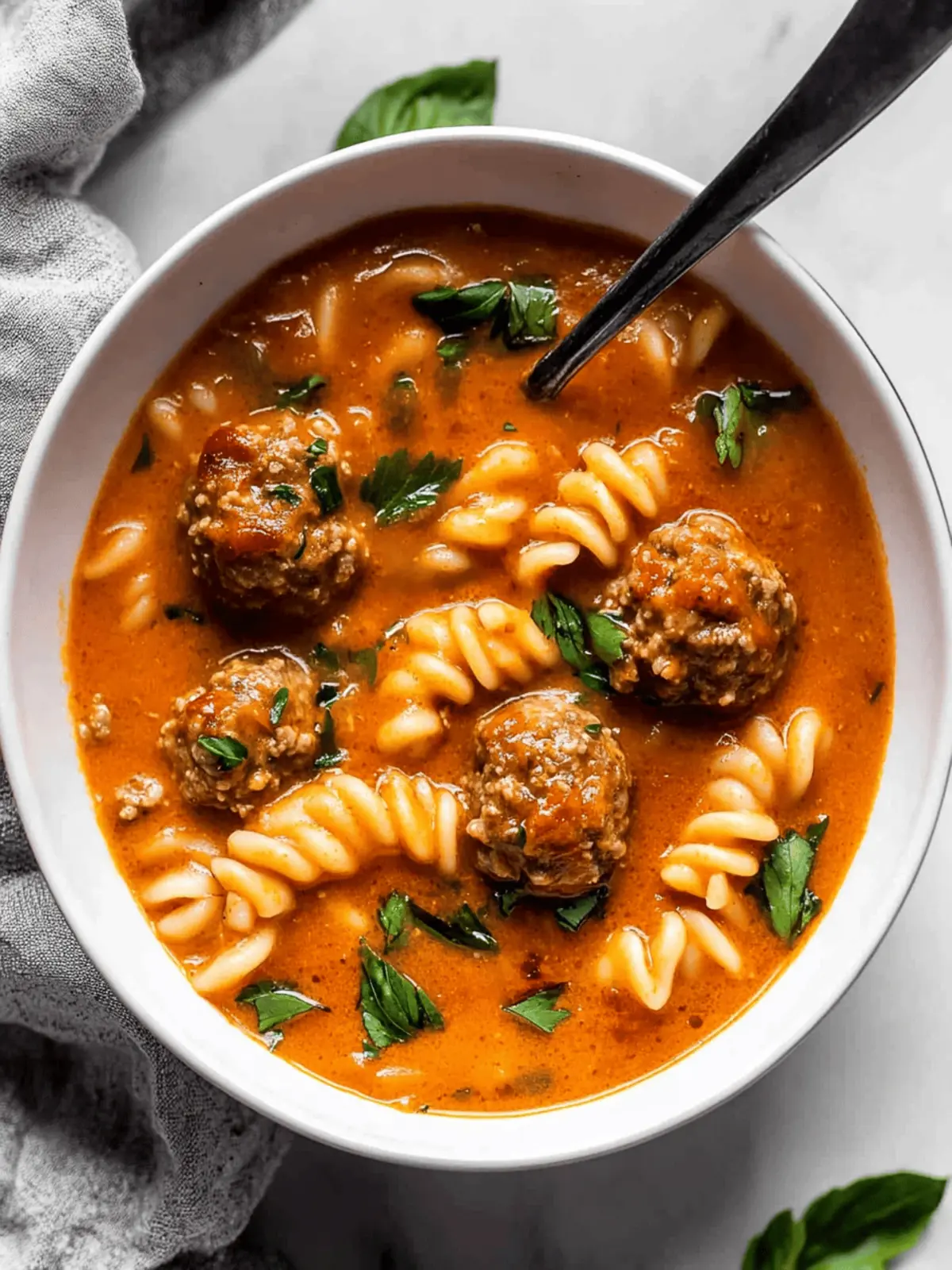Creamy Meatball Soup