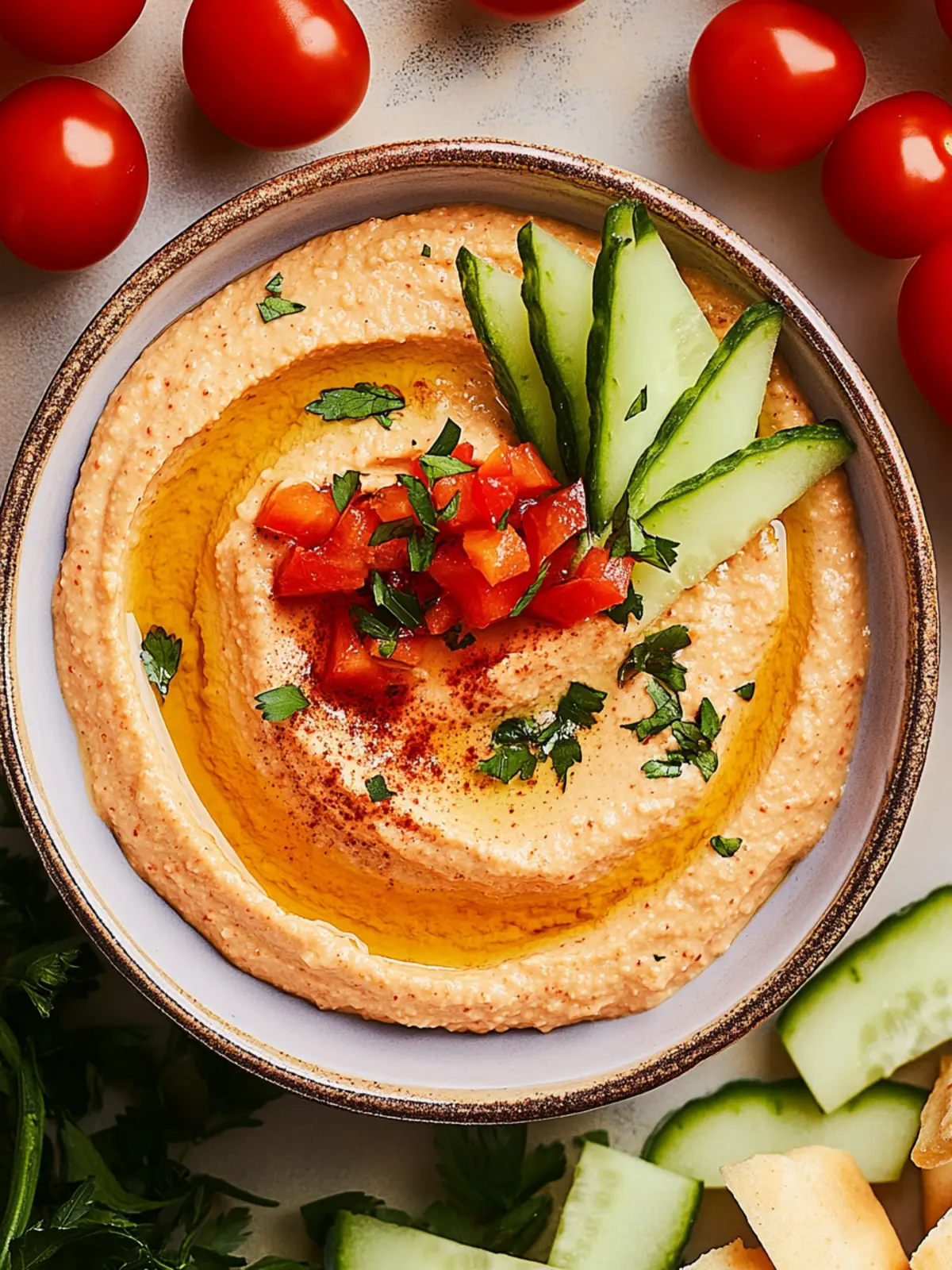High-Protein Red Pepper Hummus