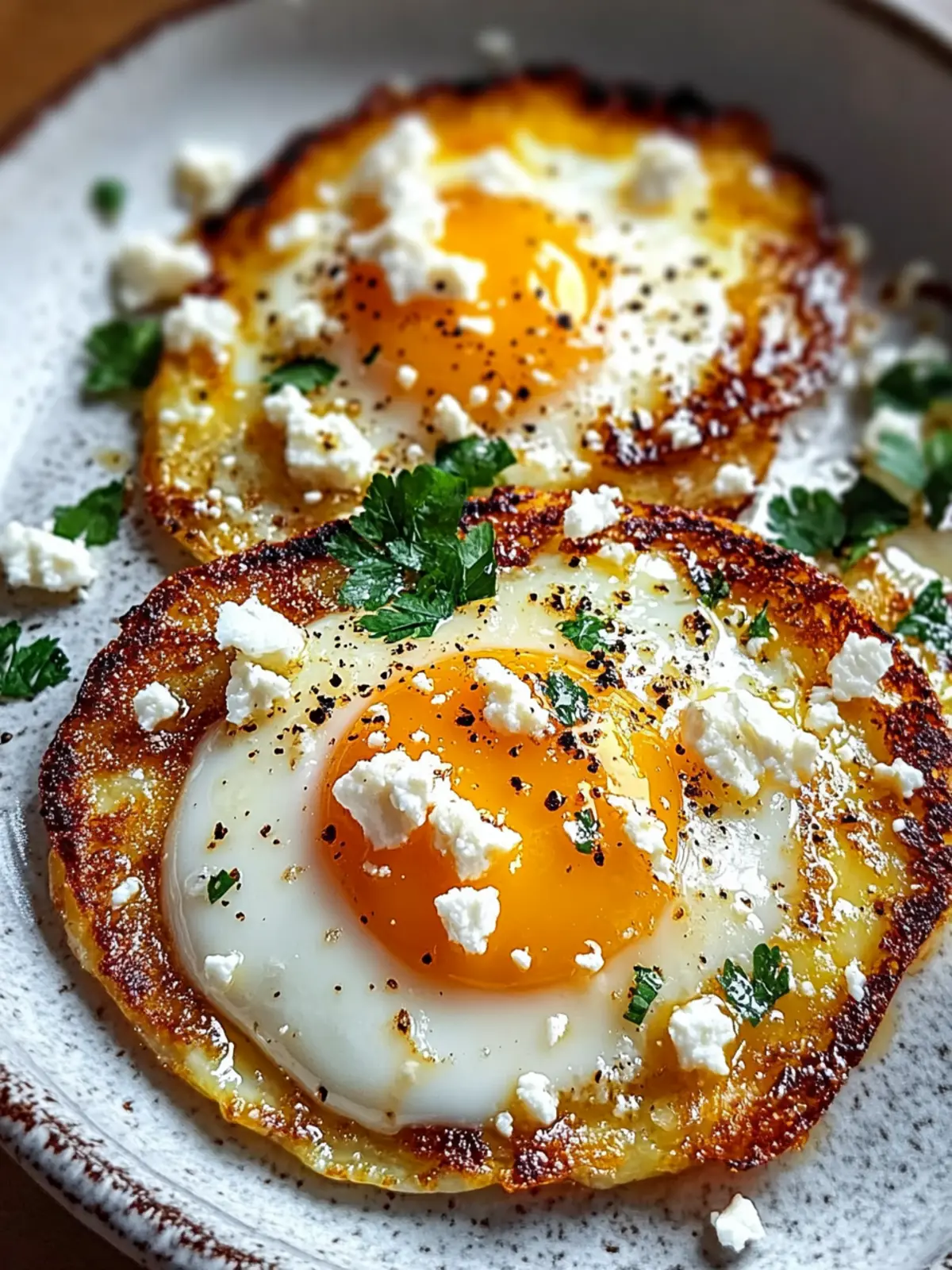 Crispy Feta Fried Eggs