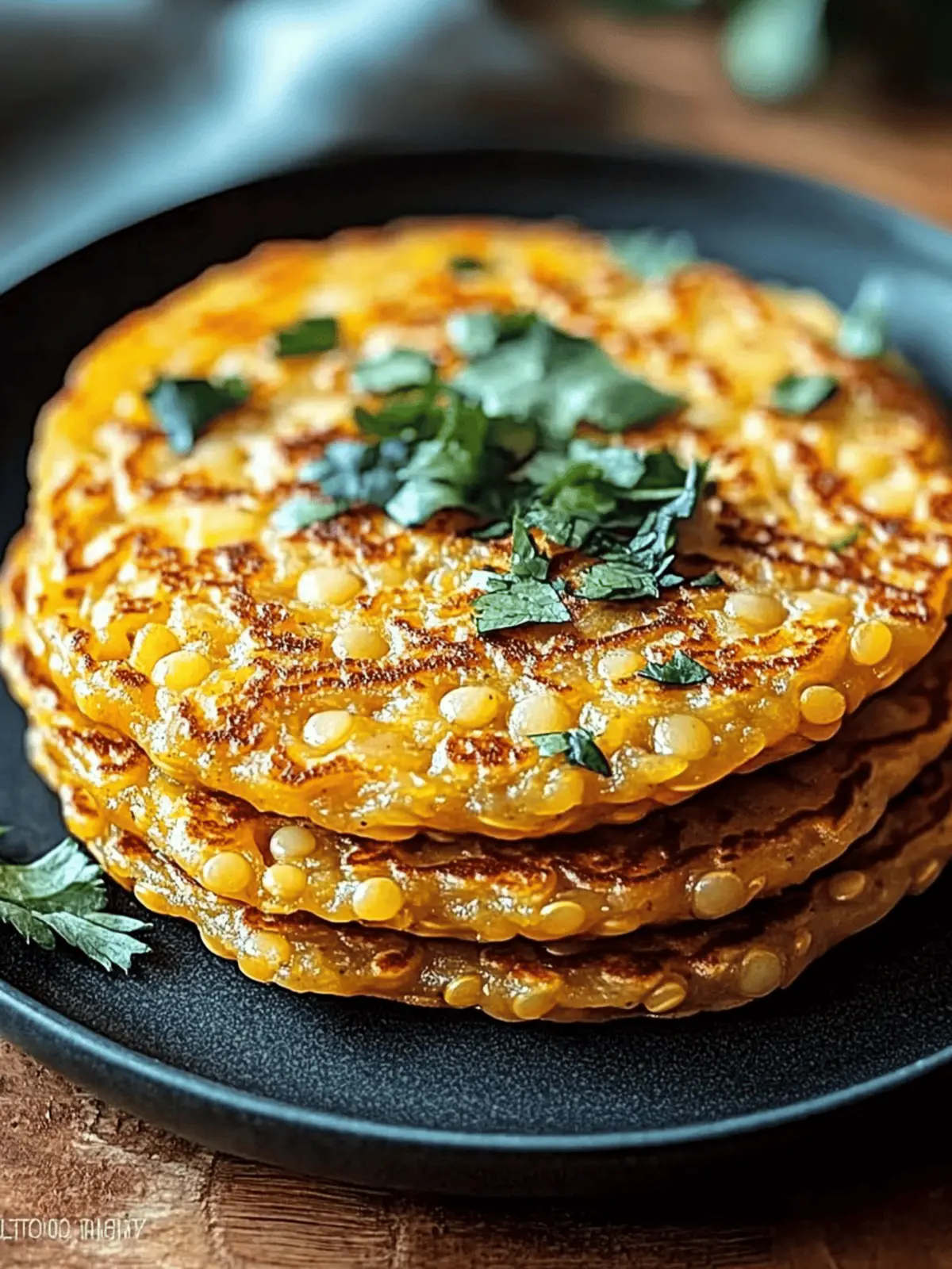 savory Red Lentil Pancakes Recipe