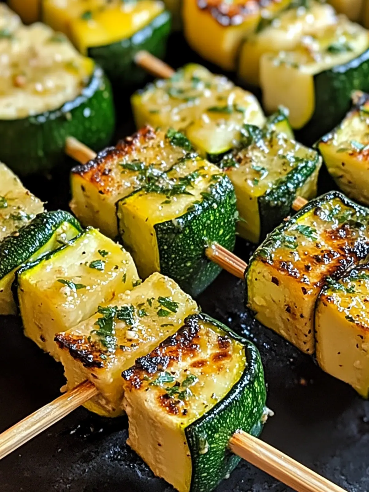 Garlic Butter Zucchini Skewers