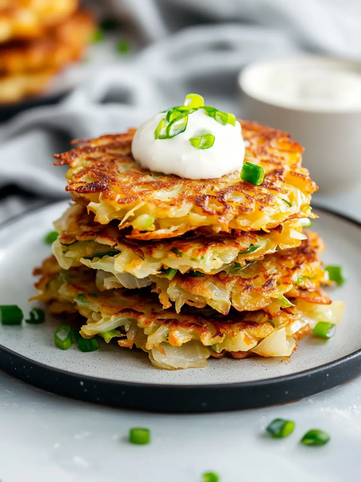 Crispy Cabbage & Onion Fritters