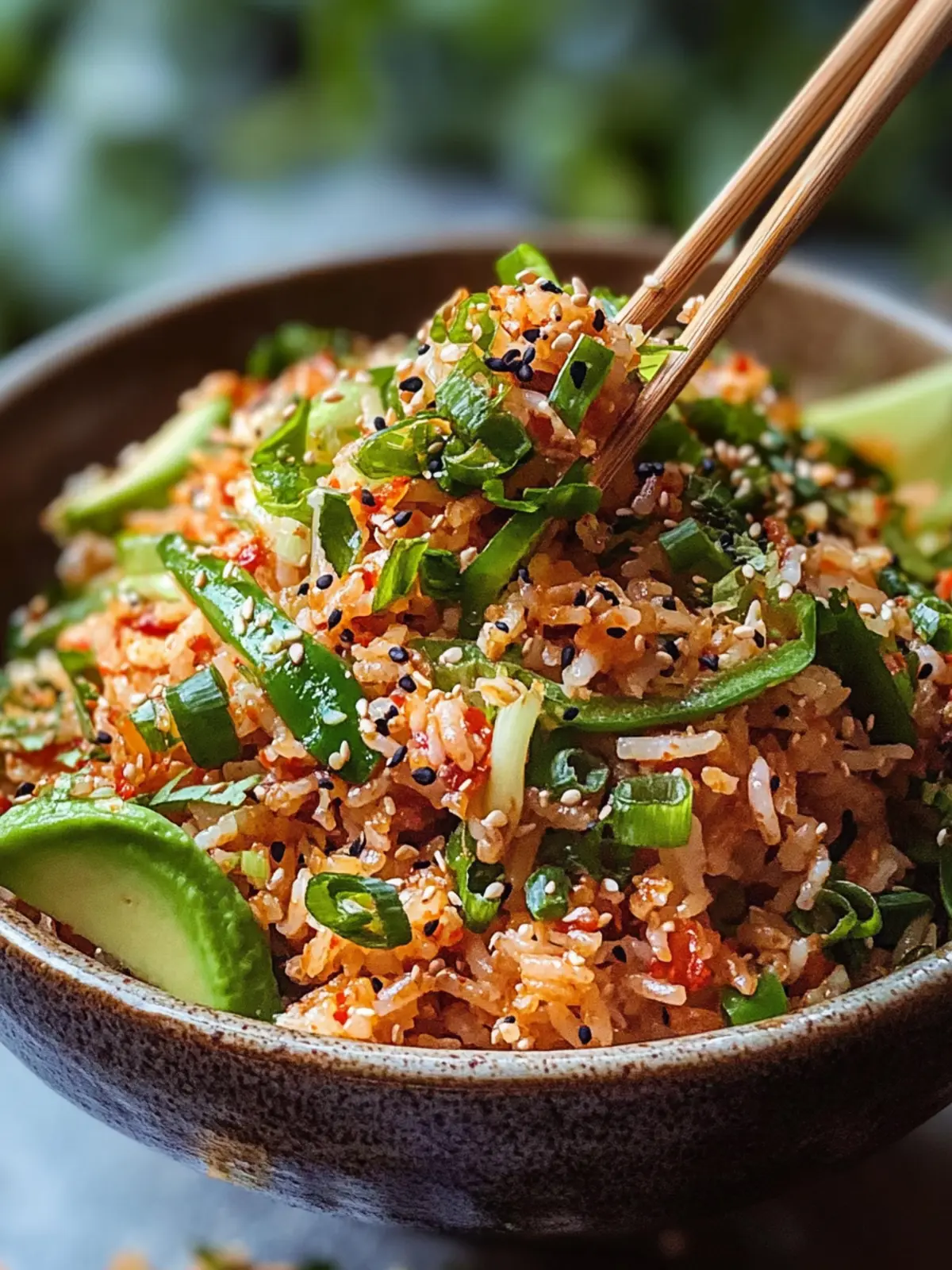 Crispy Gochujang Rice Salad