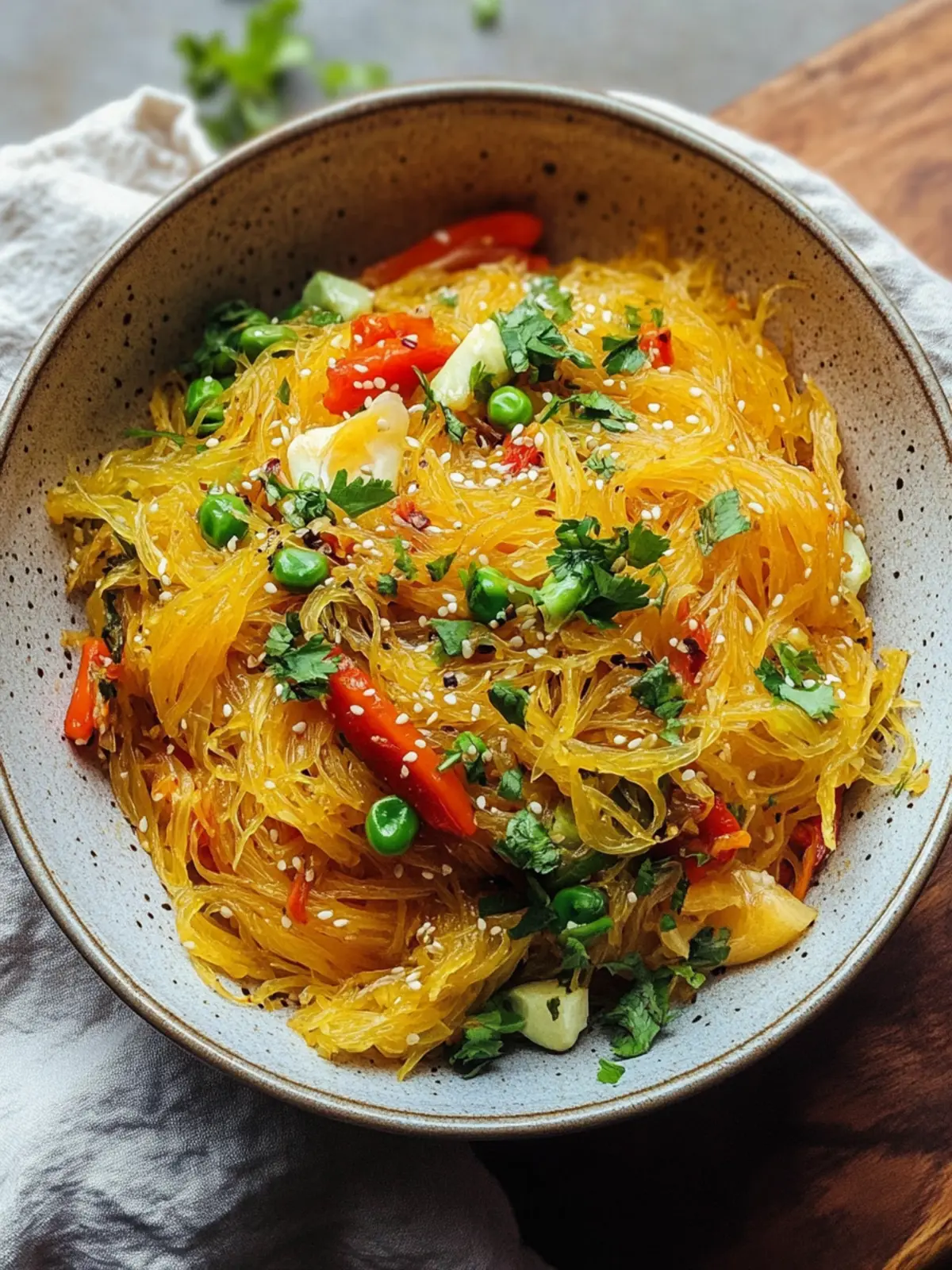 Spaghetti Squash Chow Mein