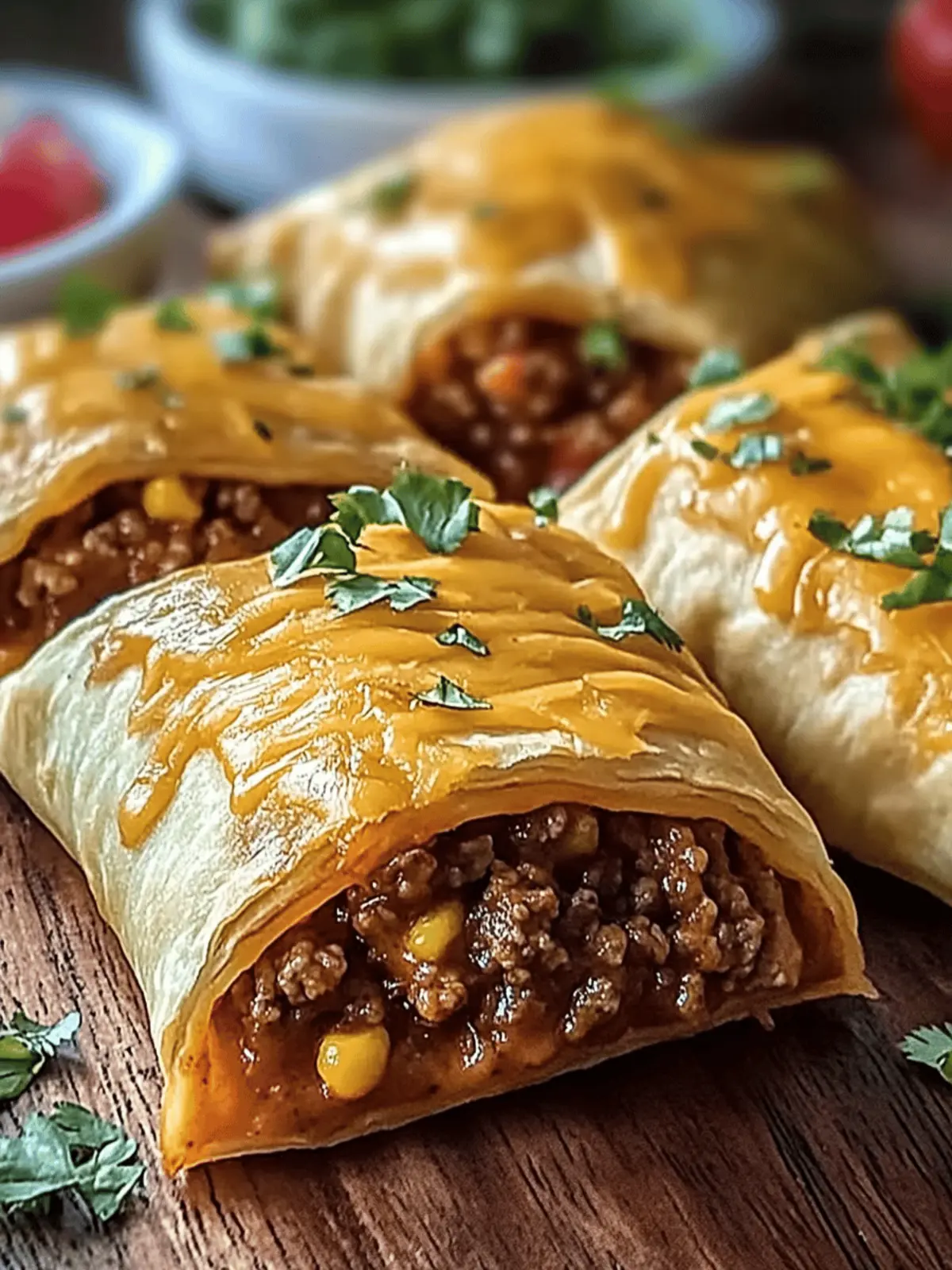 Loaded Taco-Stuffed Cheesy Pockets