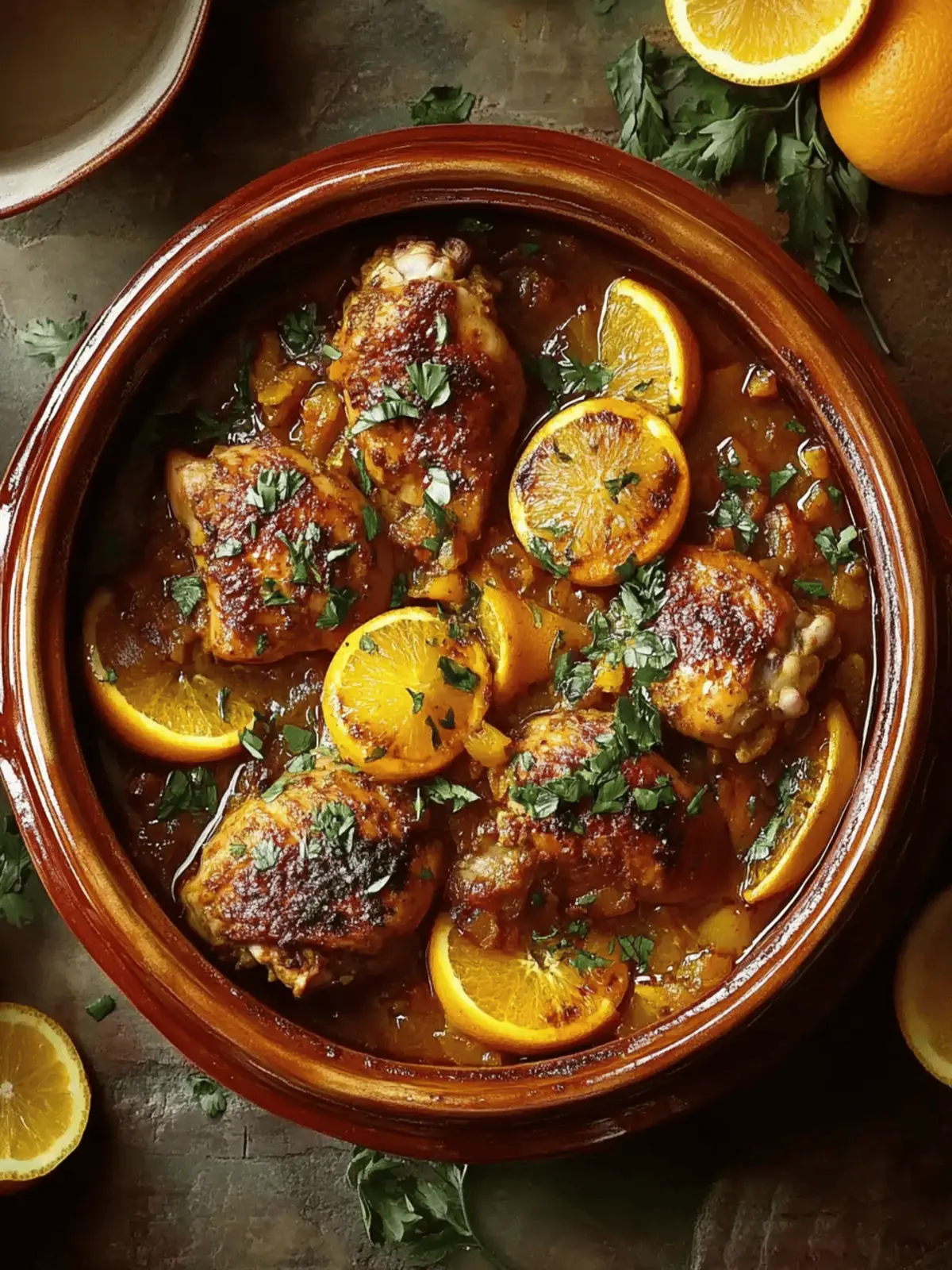 Moroccan Chicken and Orange Tagine