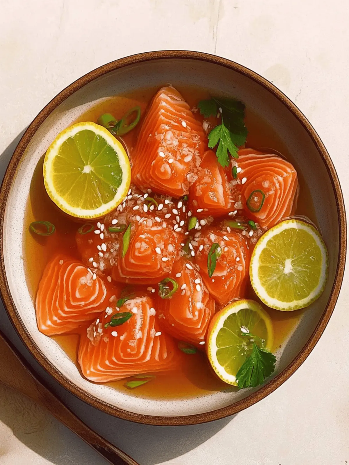 Salmon Crudo with Citrus Soy Dressing