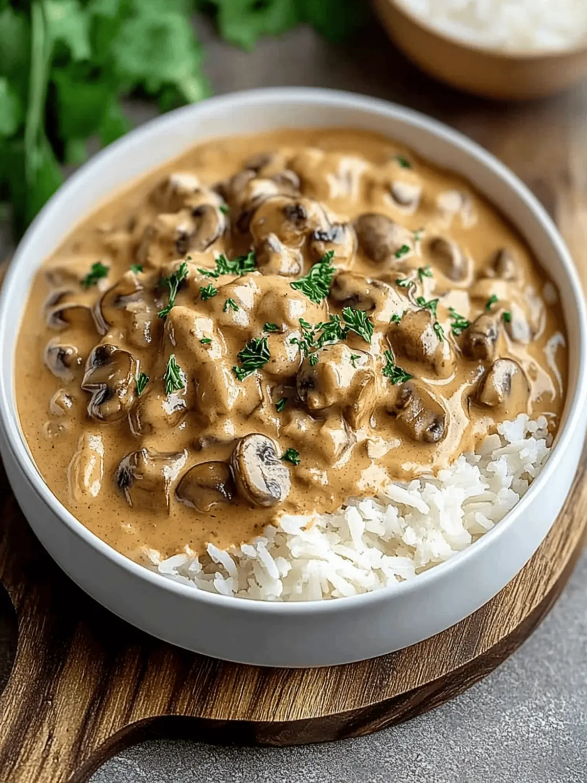 Mushroom and Seitan Stroganoff