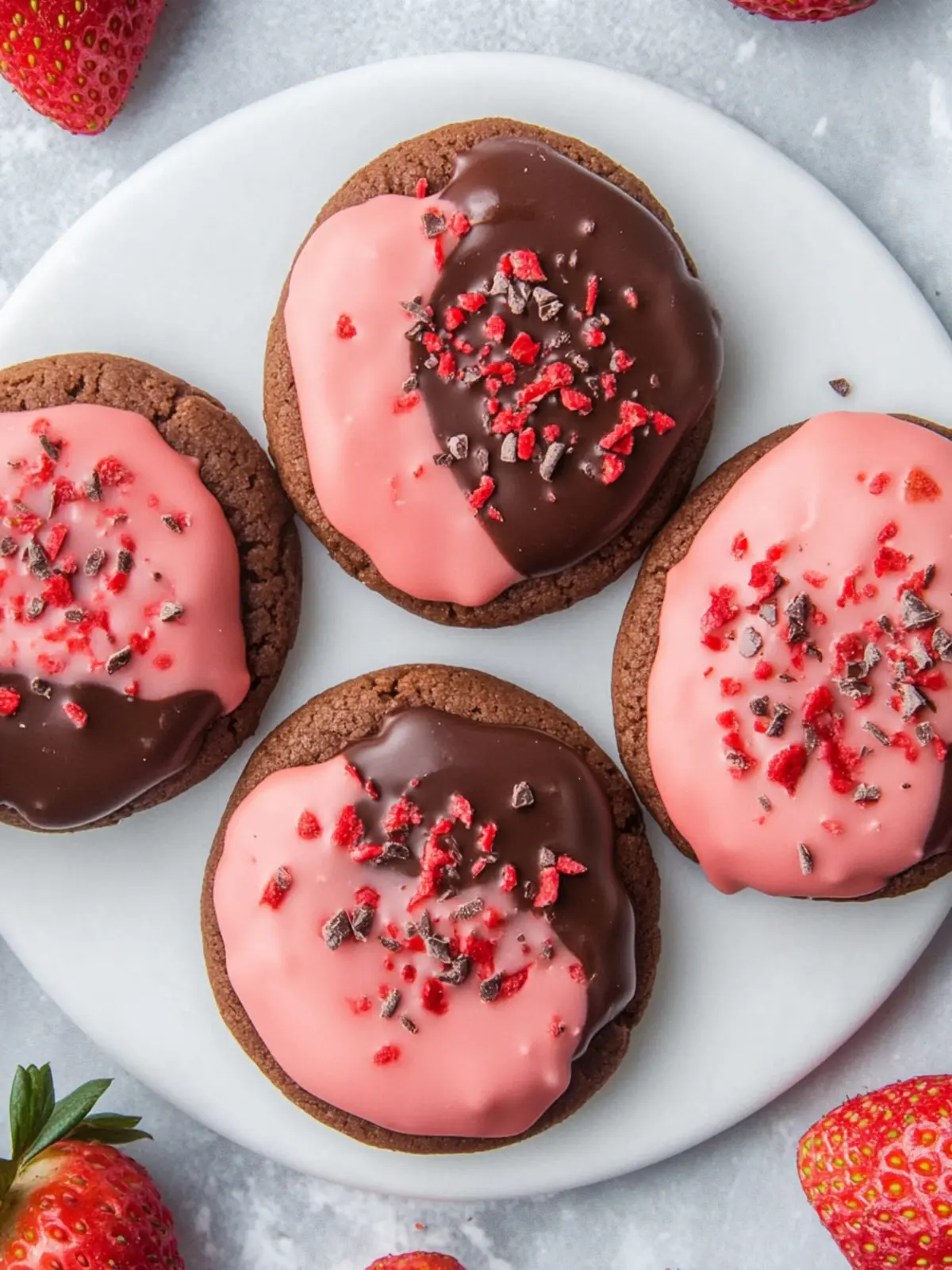 Chocolate Covered Strawberry Cookies