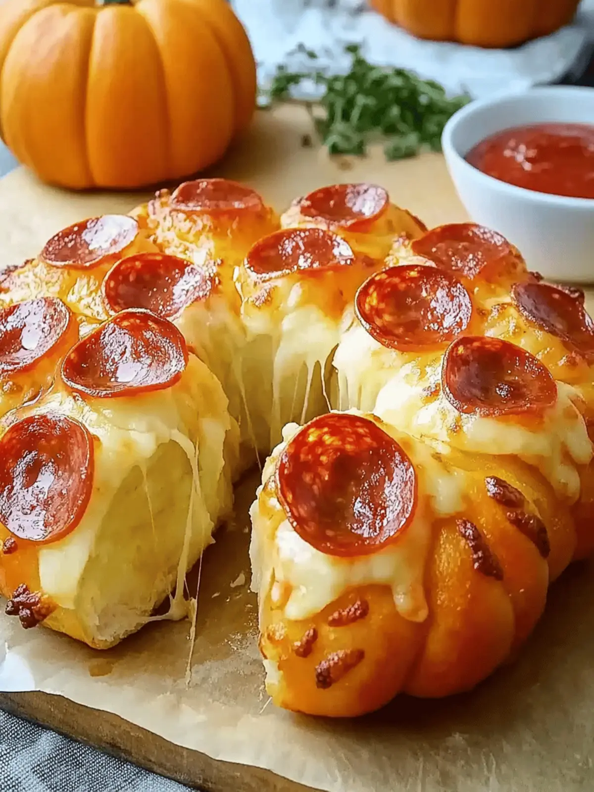 Pepperoni Pizza Pumpkins