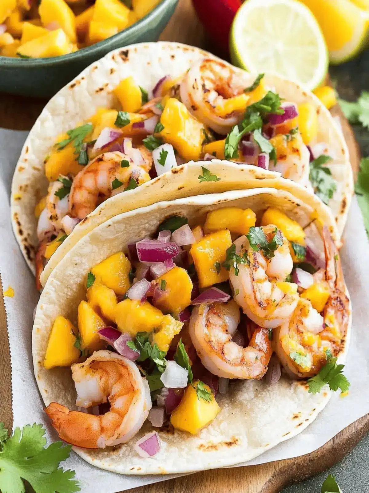 Shrimp Tacos with Mango Salsa