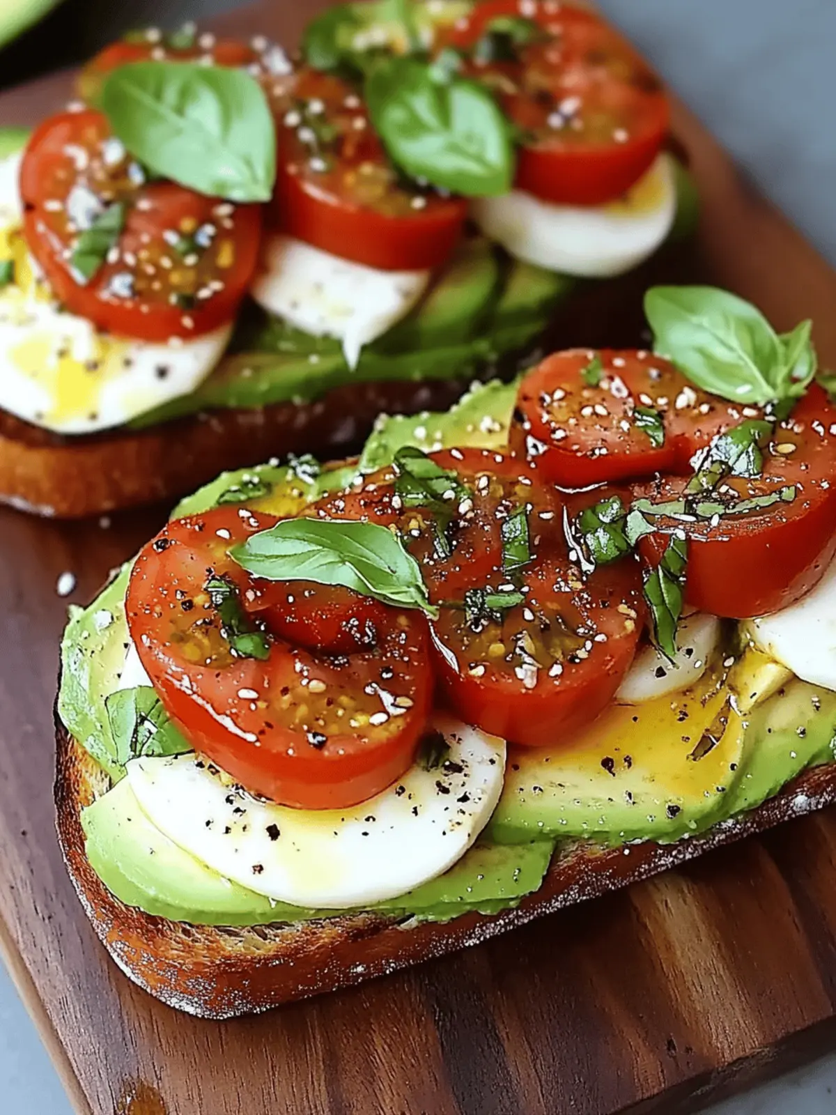 Avocado Caprese Toast Recipe