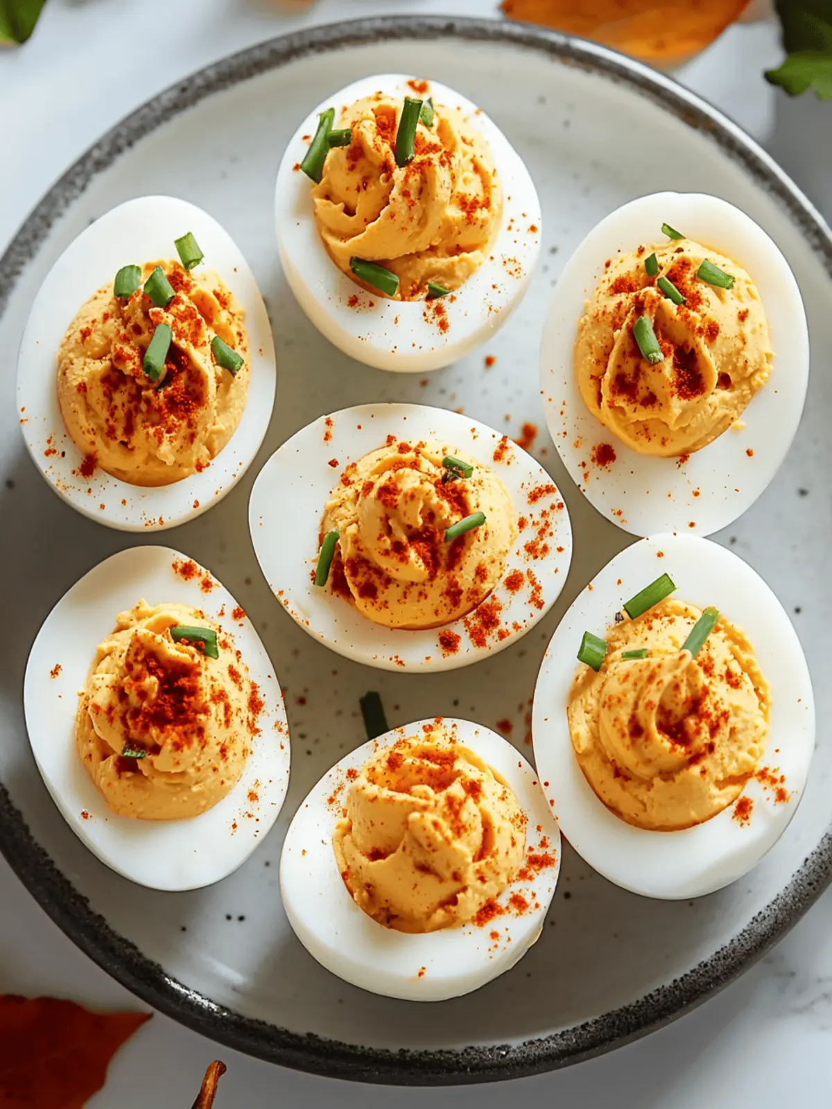 Pumpkin Deviled Eggs