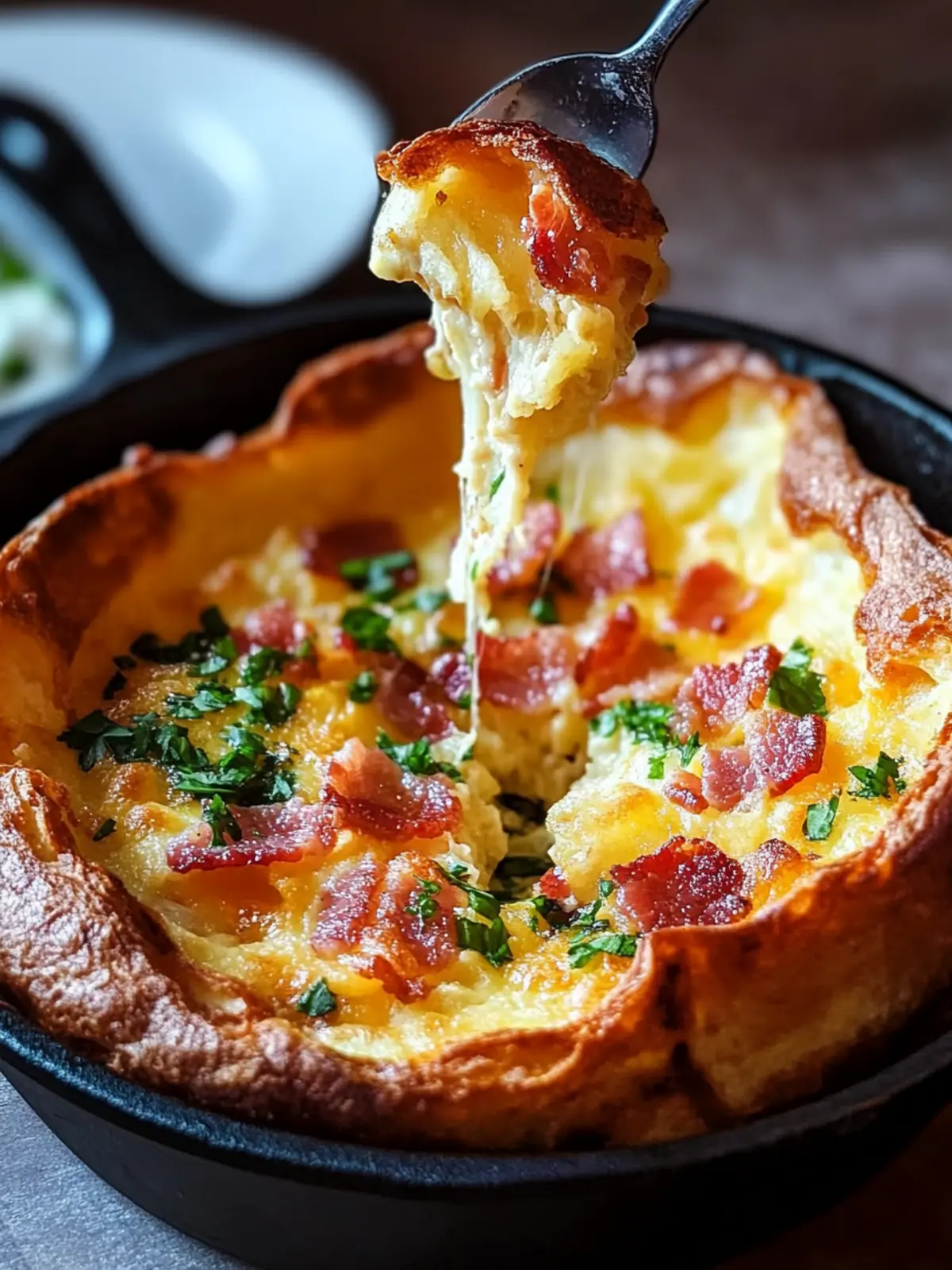 Cheddar Bacon Dutch Baby