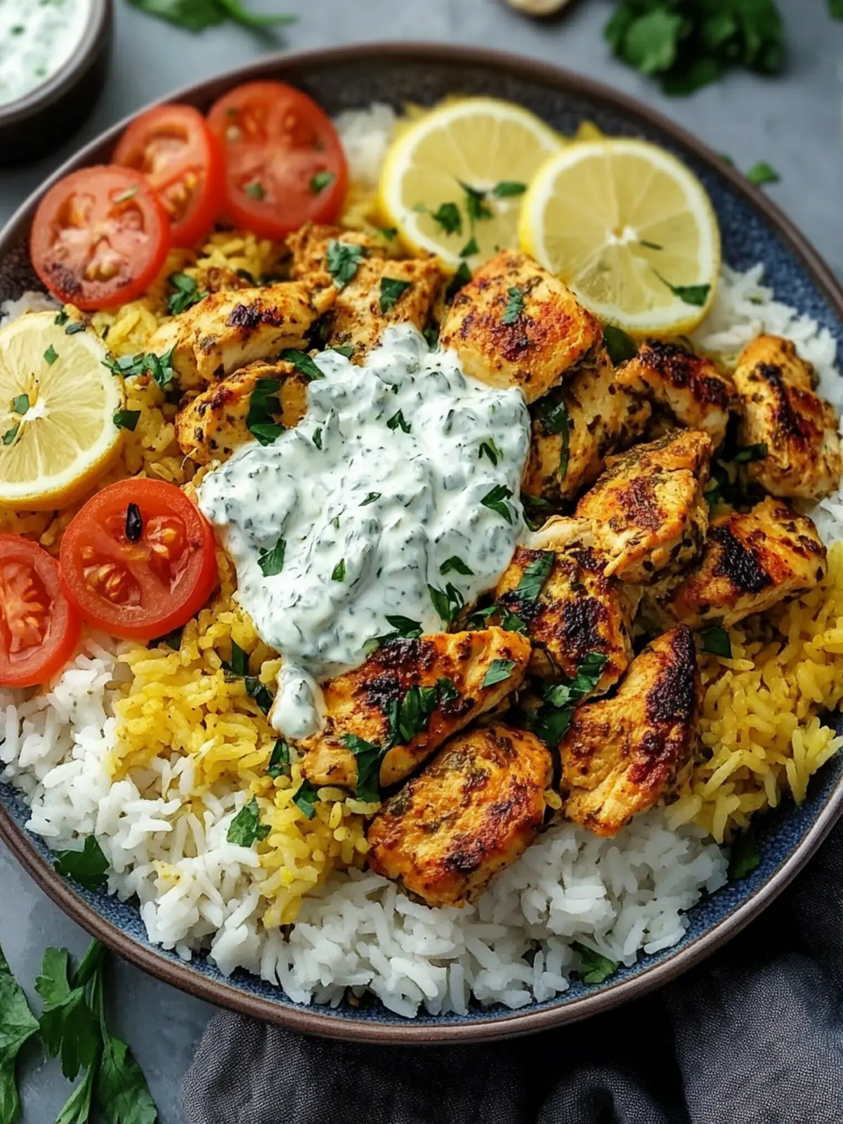 Dump And Bake Chicken Tzatziki Rice
