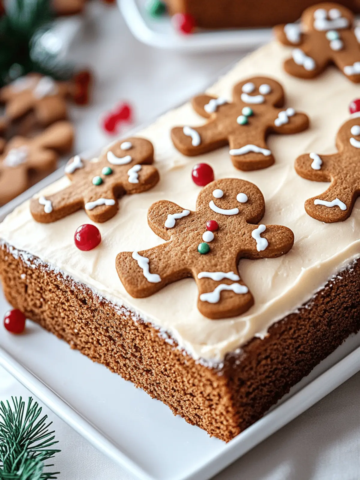 Gingerbread Man Sheet Cake