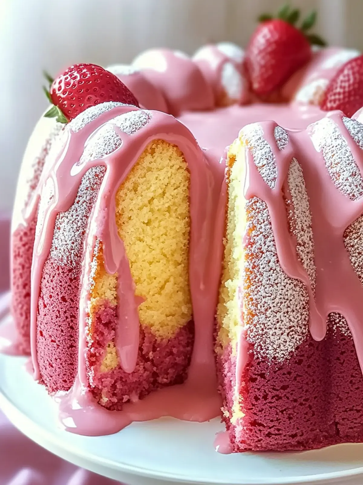 Strawberry Milkshake Pound Cake