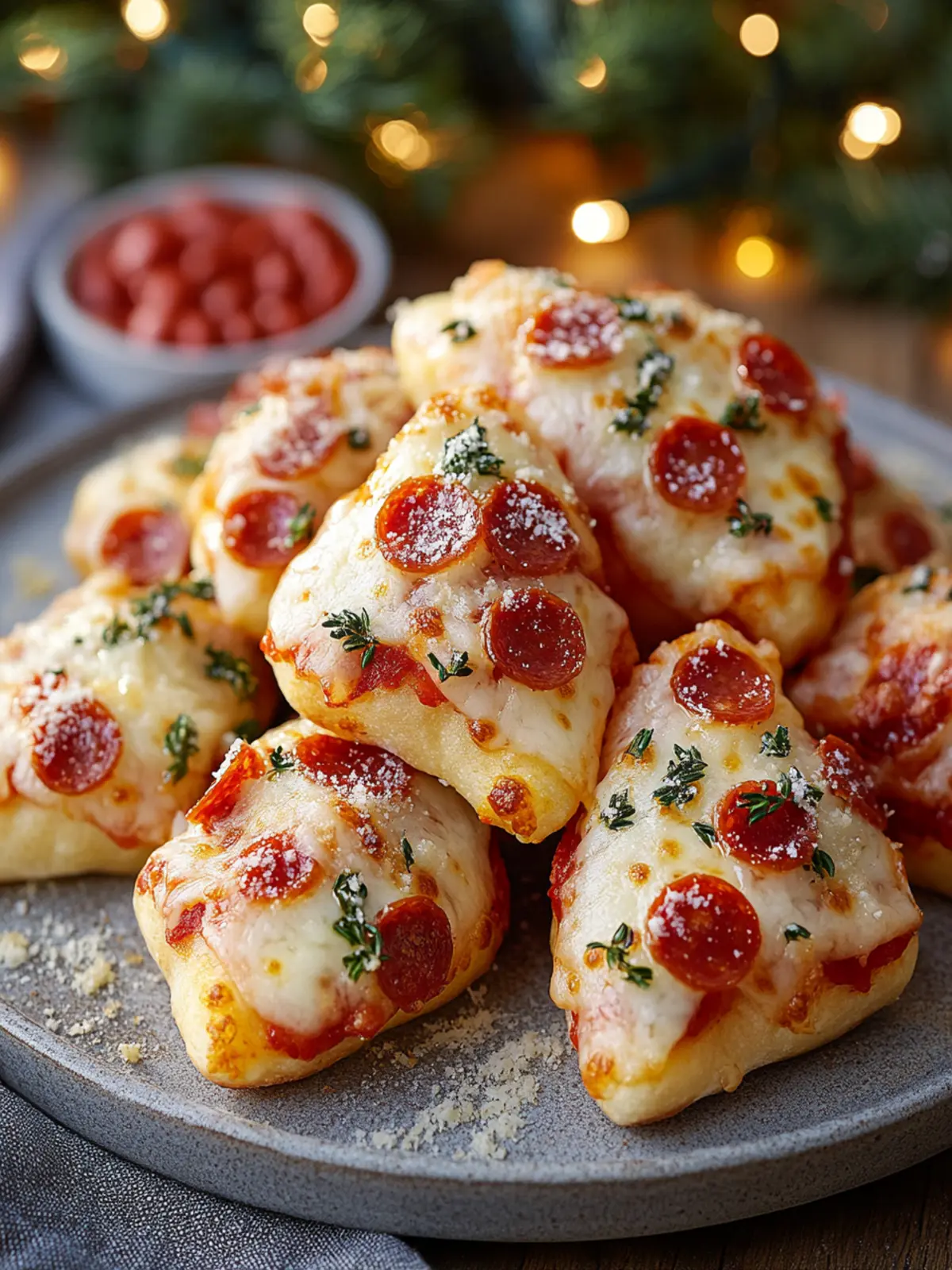Christmas Pizza Bites