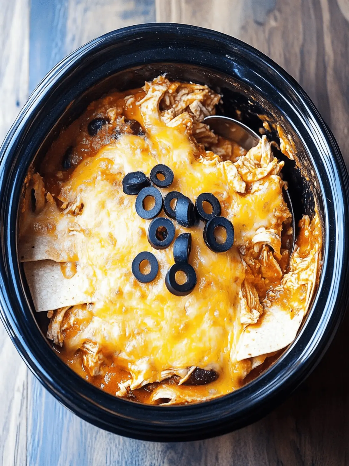 Slow Cooker Chicken Enchilada Casserole