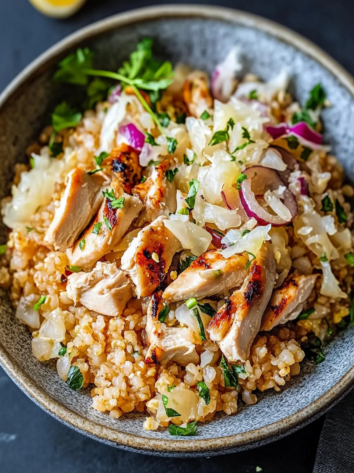 Chicken Bulgur and Sauerkraut