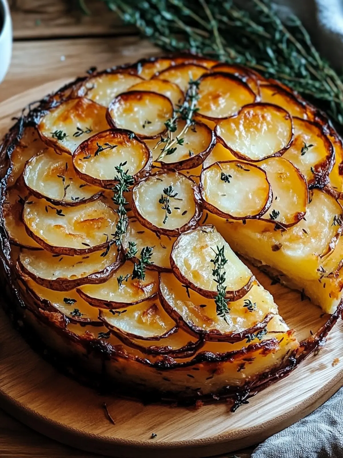 Crispy Balsamic-Thyme Potato Torte