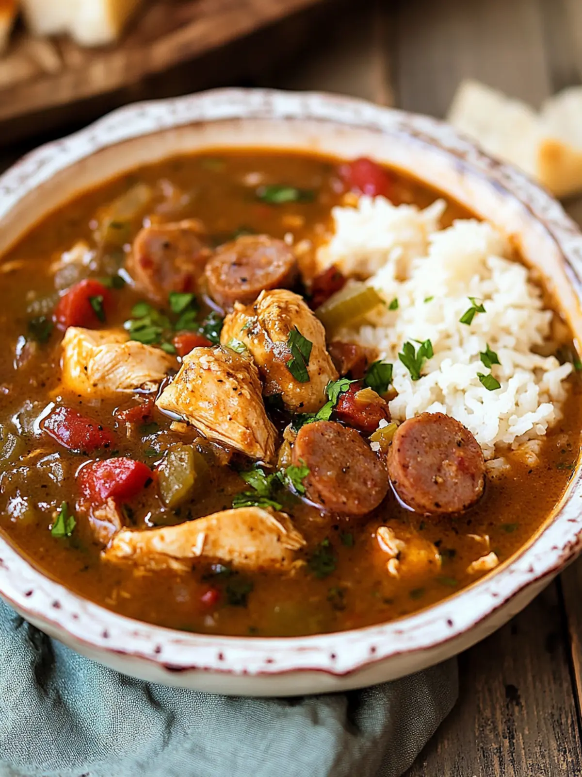 Orleans Cajun Chicken and Sausage Gumbo
