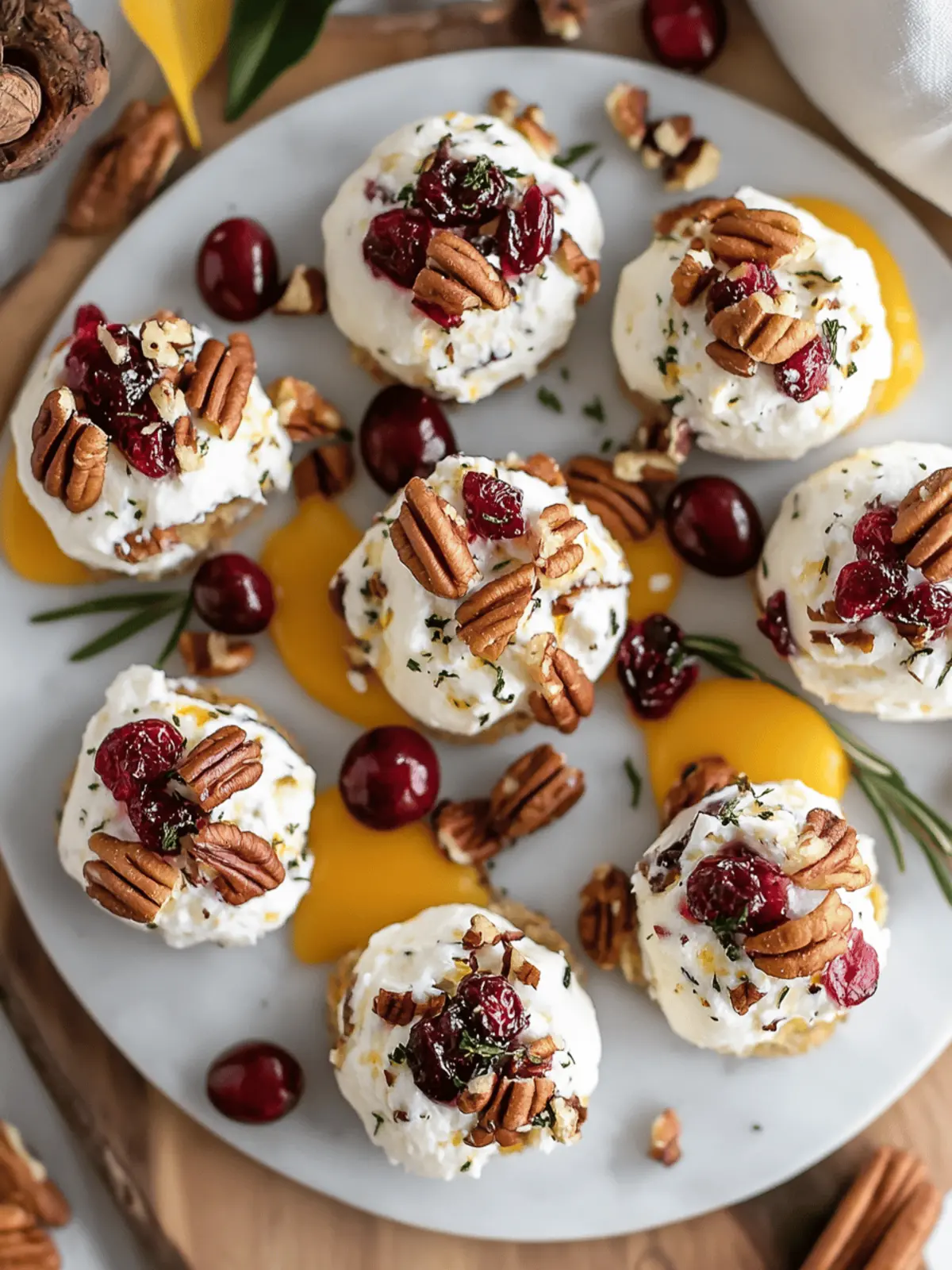 Cranberry Pecan Goat Cheese Bites