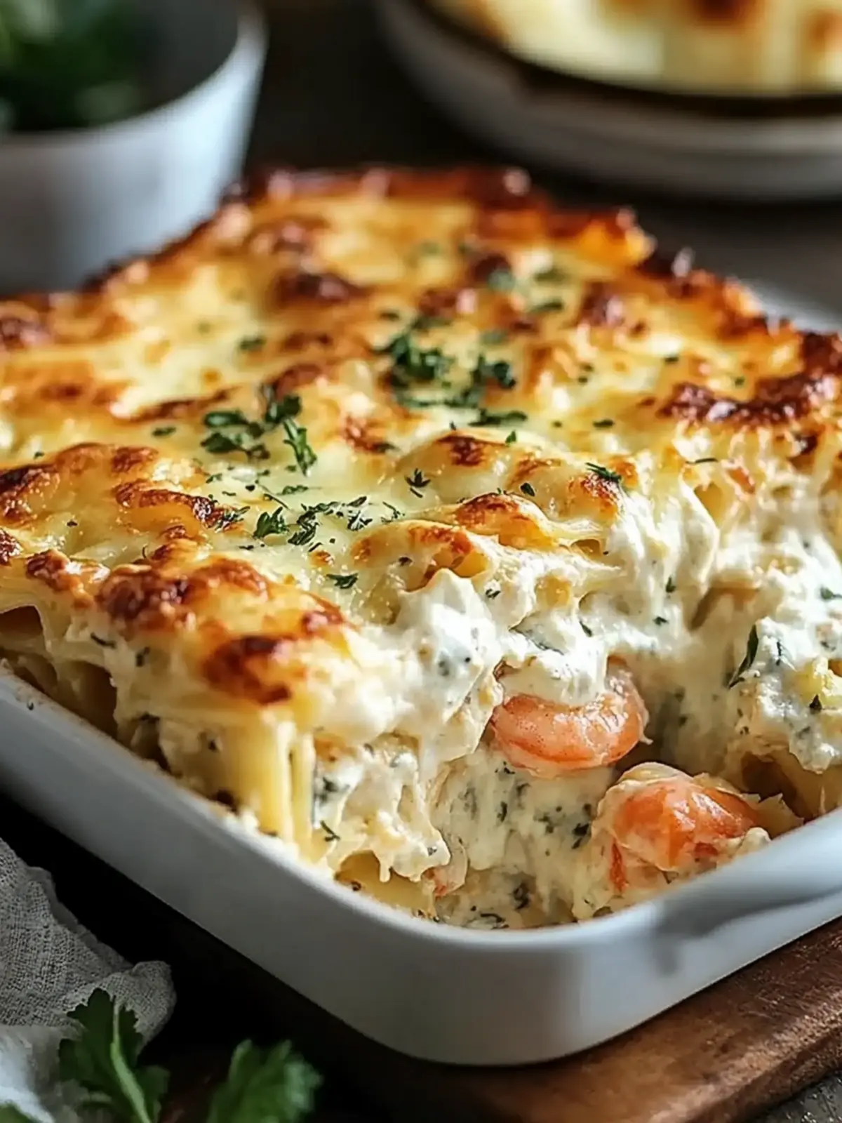 Seafood Lasagna Creamy Cheese