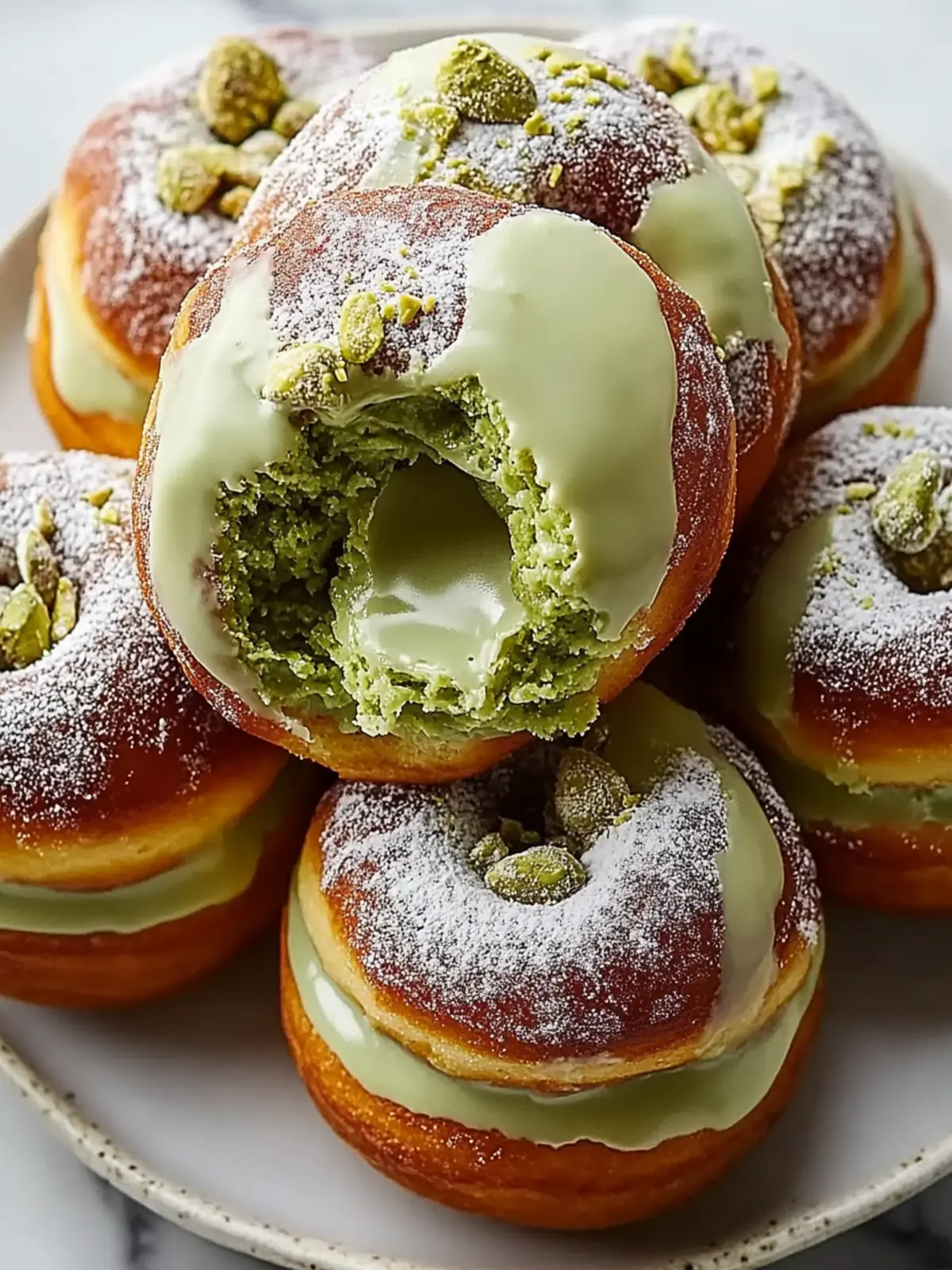 Pistachio Cream Donuts