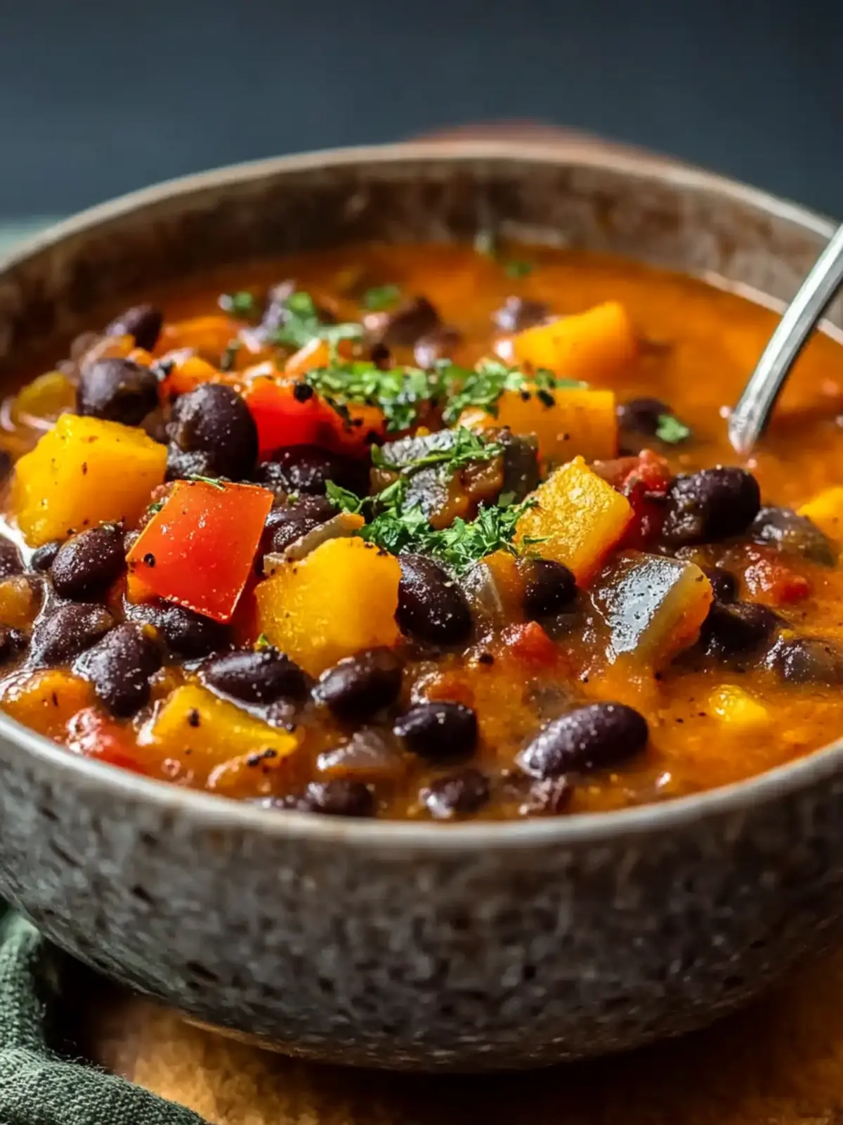 Hearty Black Bean & Squash Stew