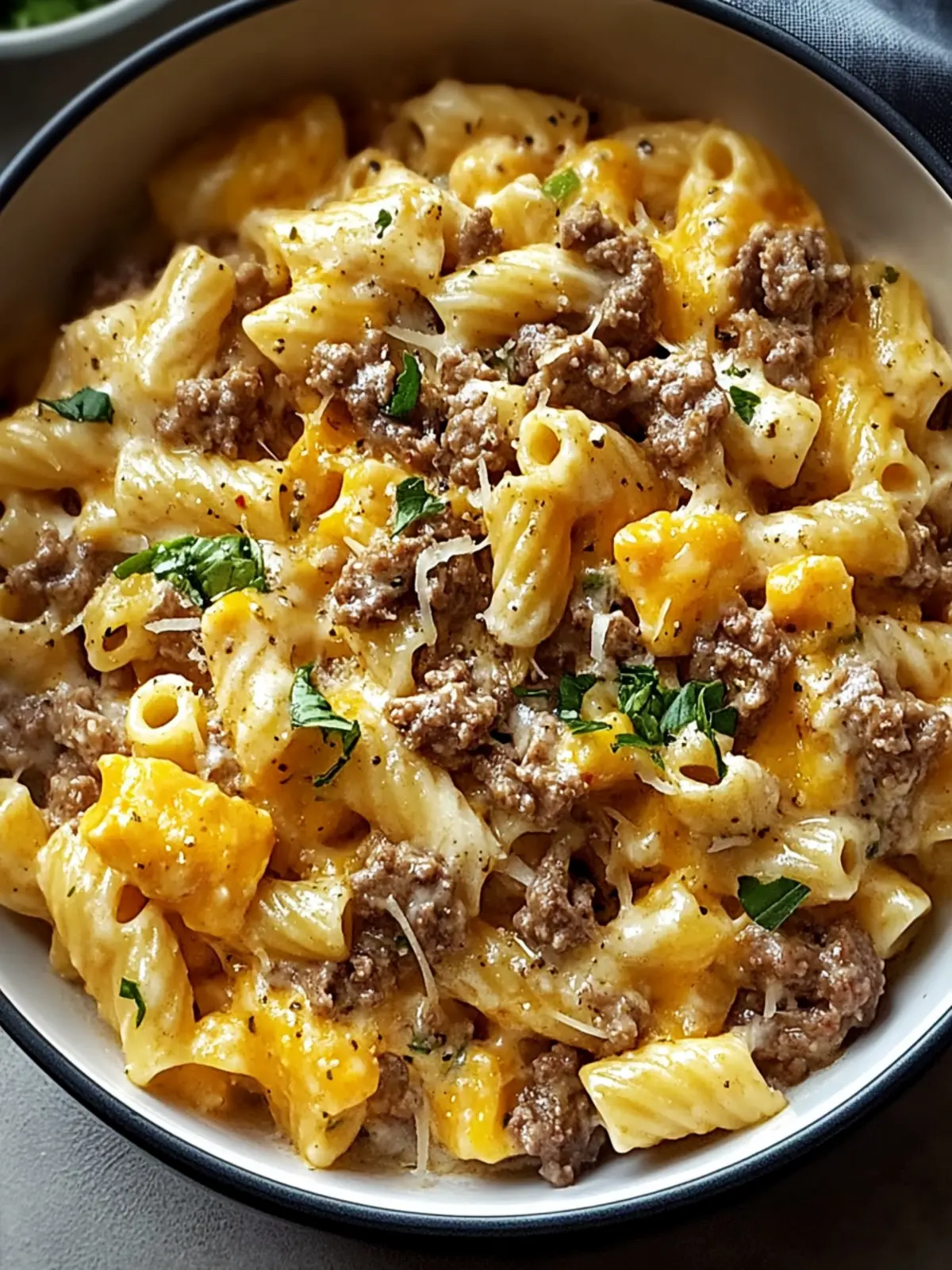 One-Pot Beef Cheddar Ranch Pasta