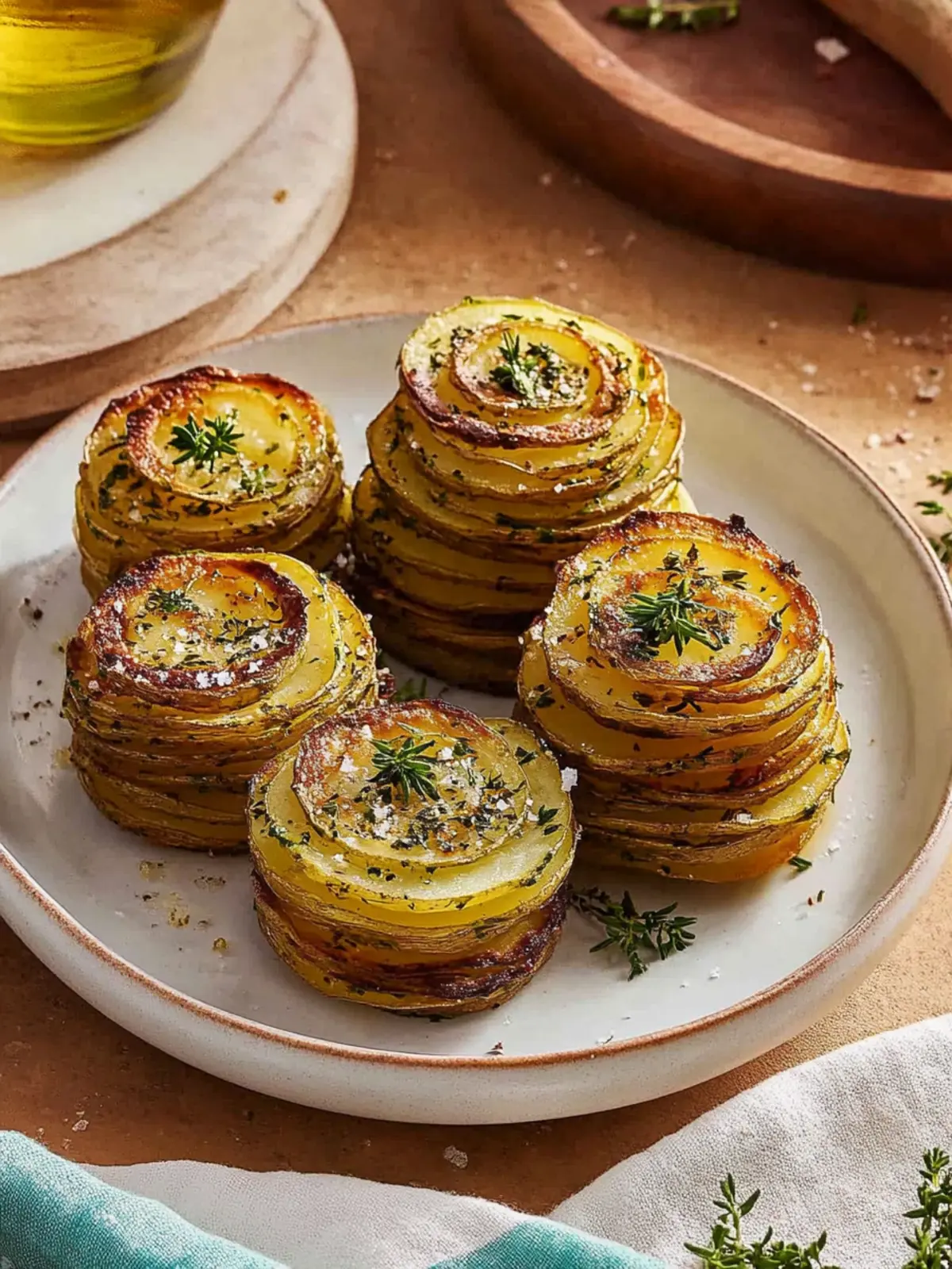 Herby Potato Stacks
