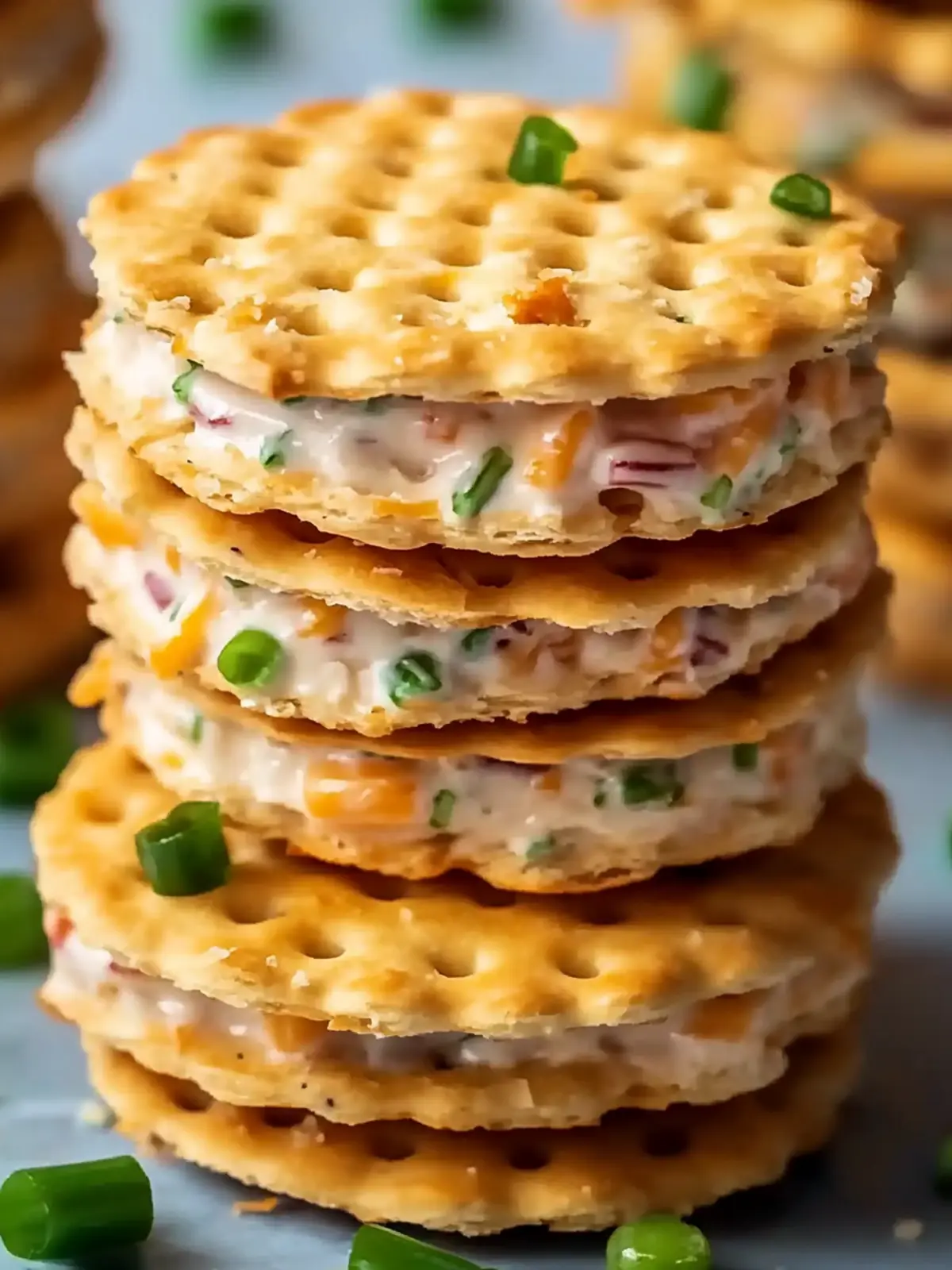 Creamy Cheddar Herb Ritz Cracker Sandwiches