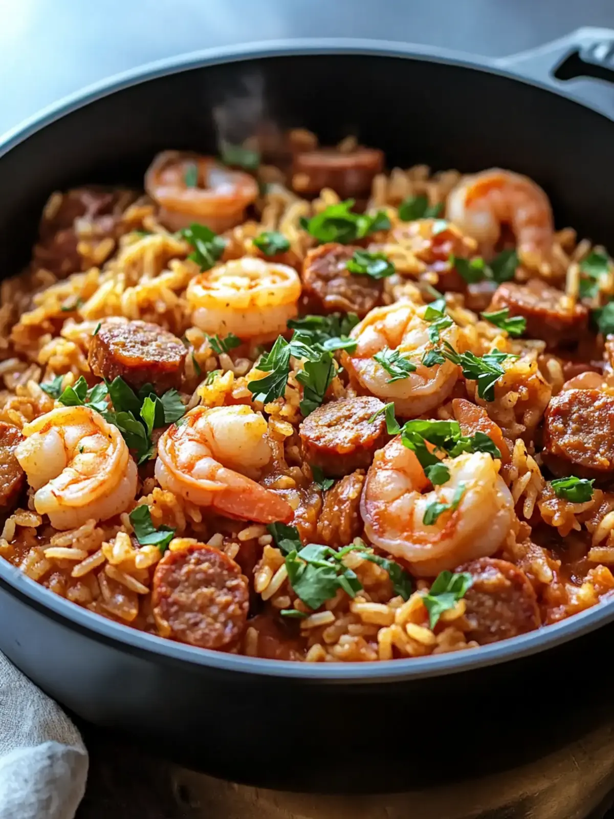 One Pot Shrimp and Sausage Jambalaya