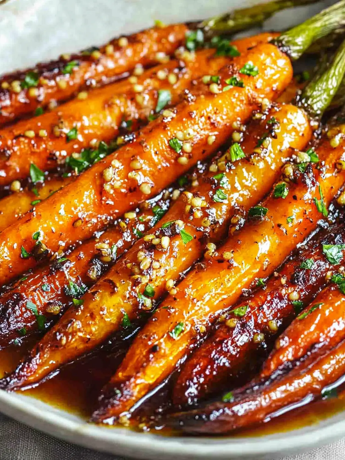 Honey Garlic Roasted Carrots