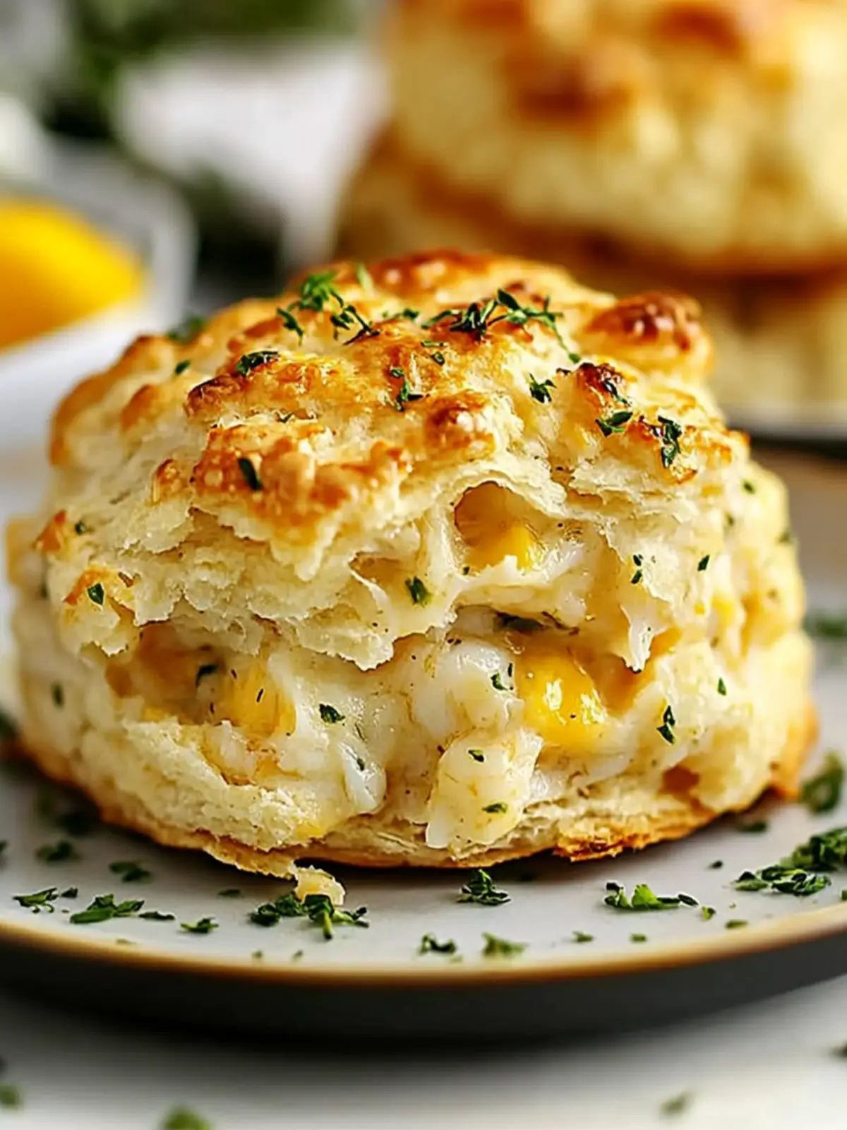 Crab Stuffed Cheddar Bay Biscuit