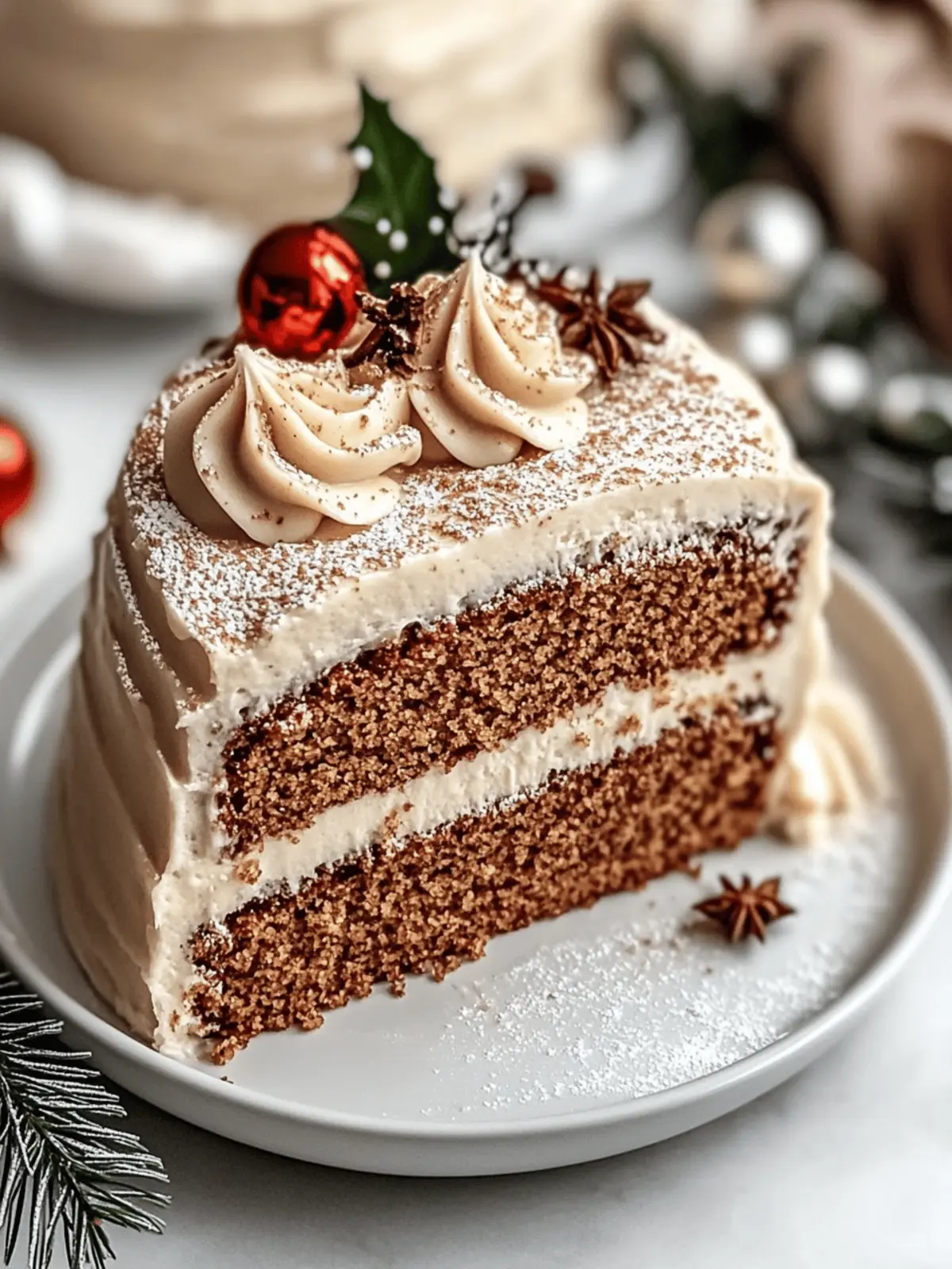Spice Cake with Eggnog Buttercream